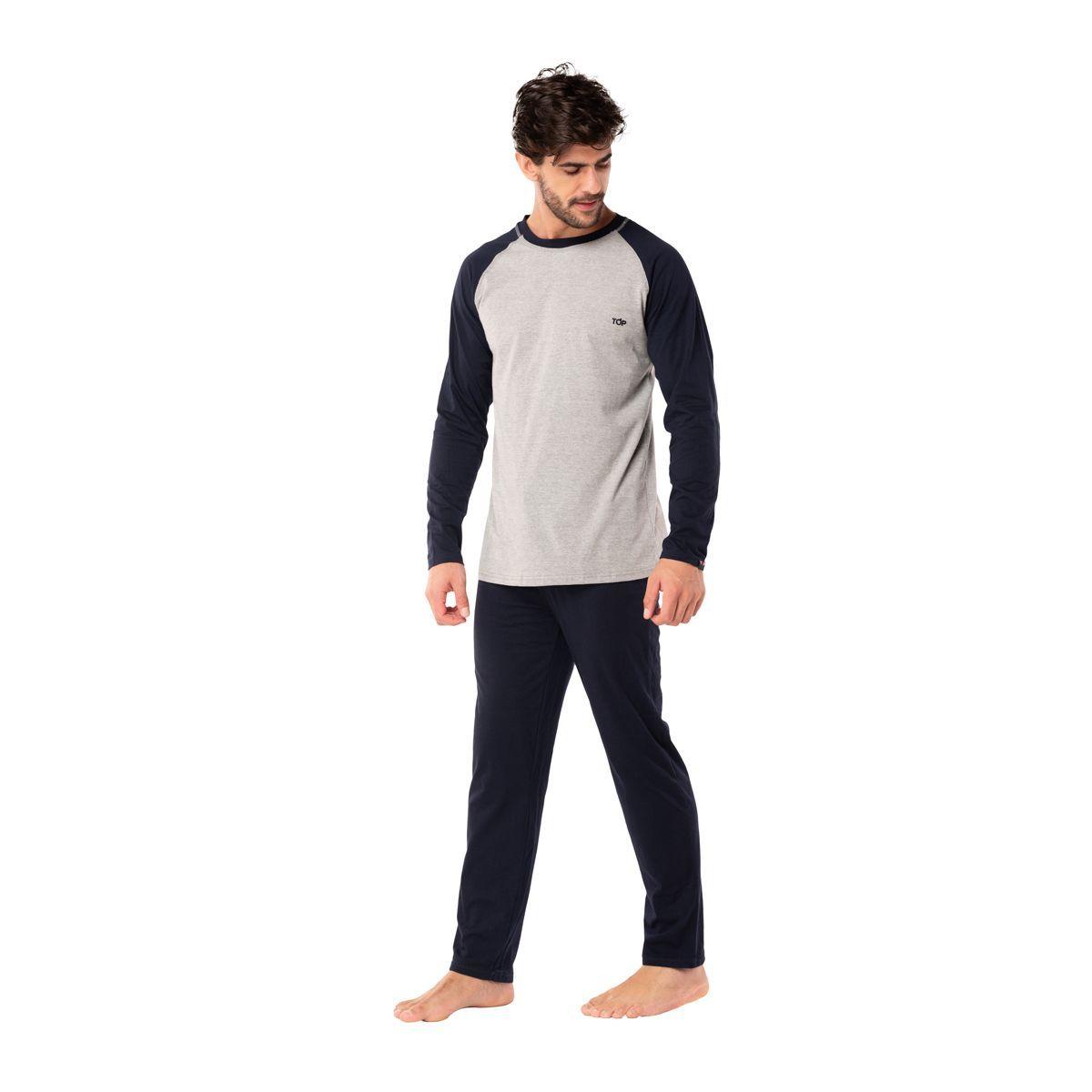 Pijama Largo Hombre Algodón Invierno C2 Top-0