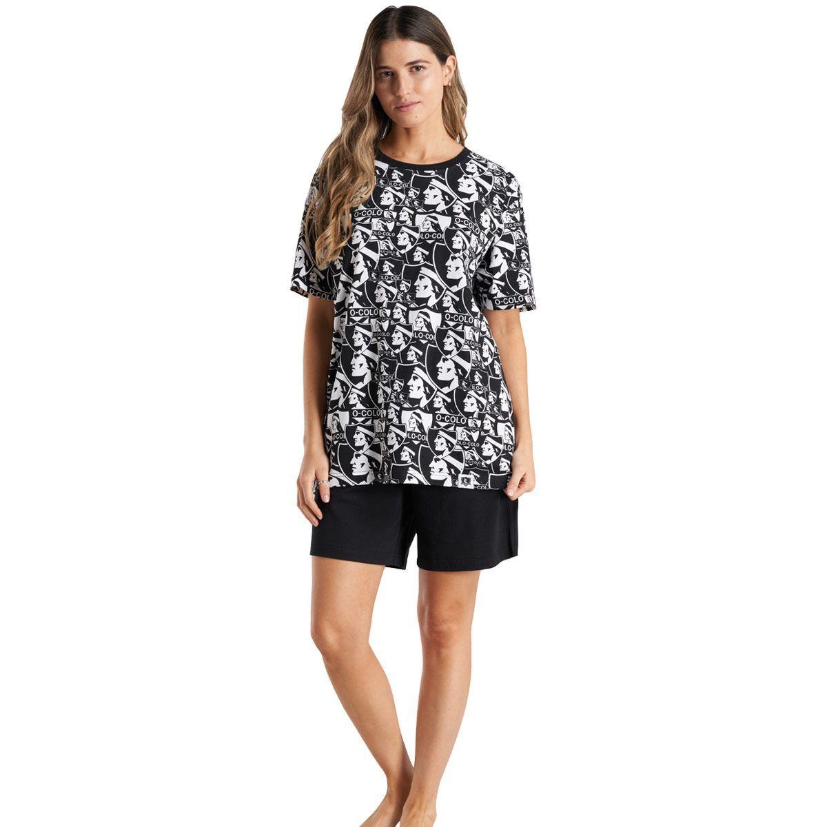 Pijama Algodón Mujer Verano Colo Colo C1 Top-0