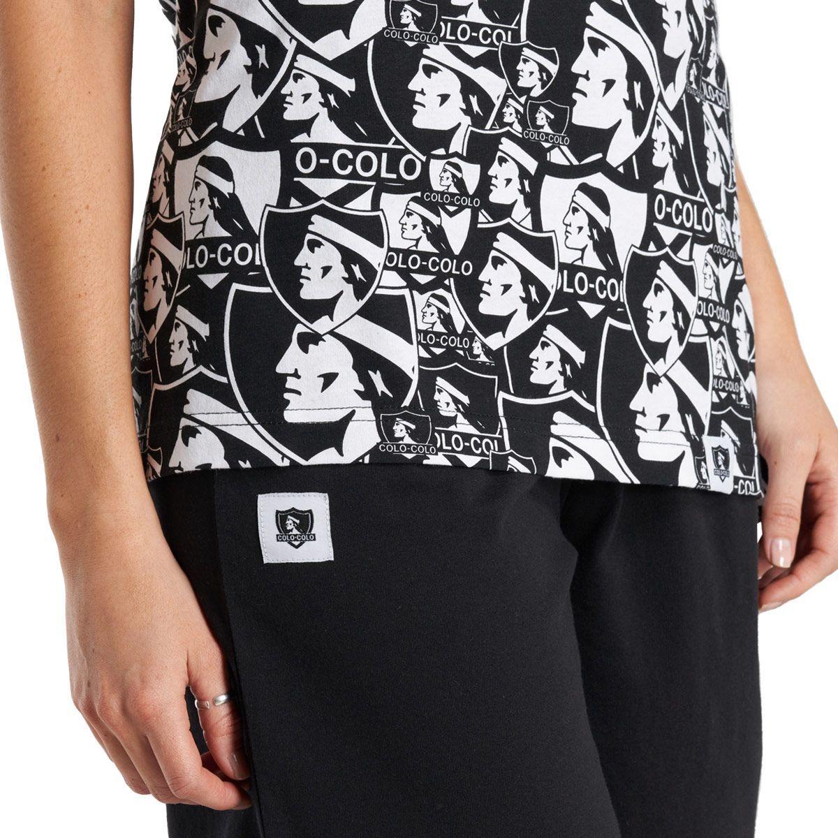Pijama Algodón Mujer Verano Colo Colo C1 Top-2