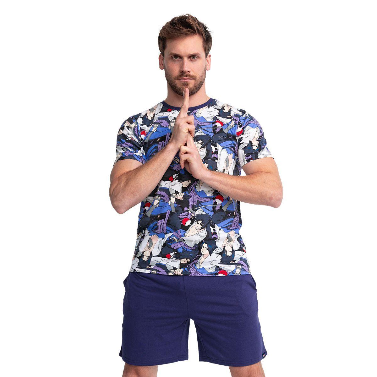 Pijama Algodón Hombre Verano Naruto Shippūden C2 Top-3
