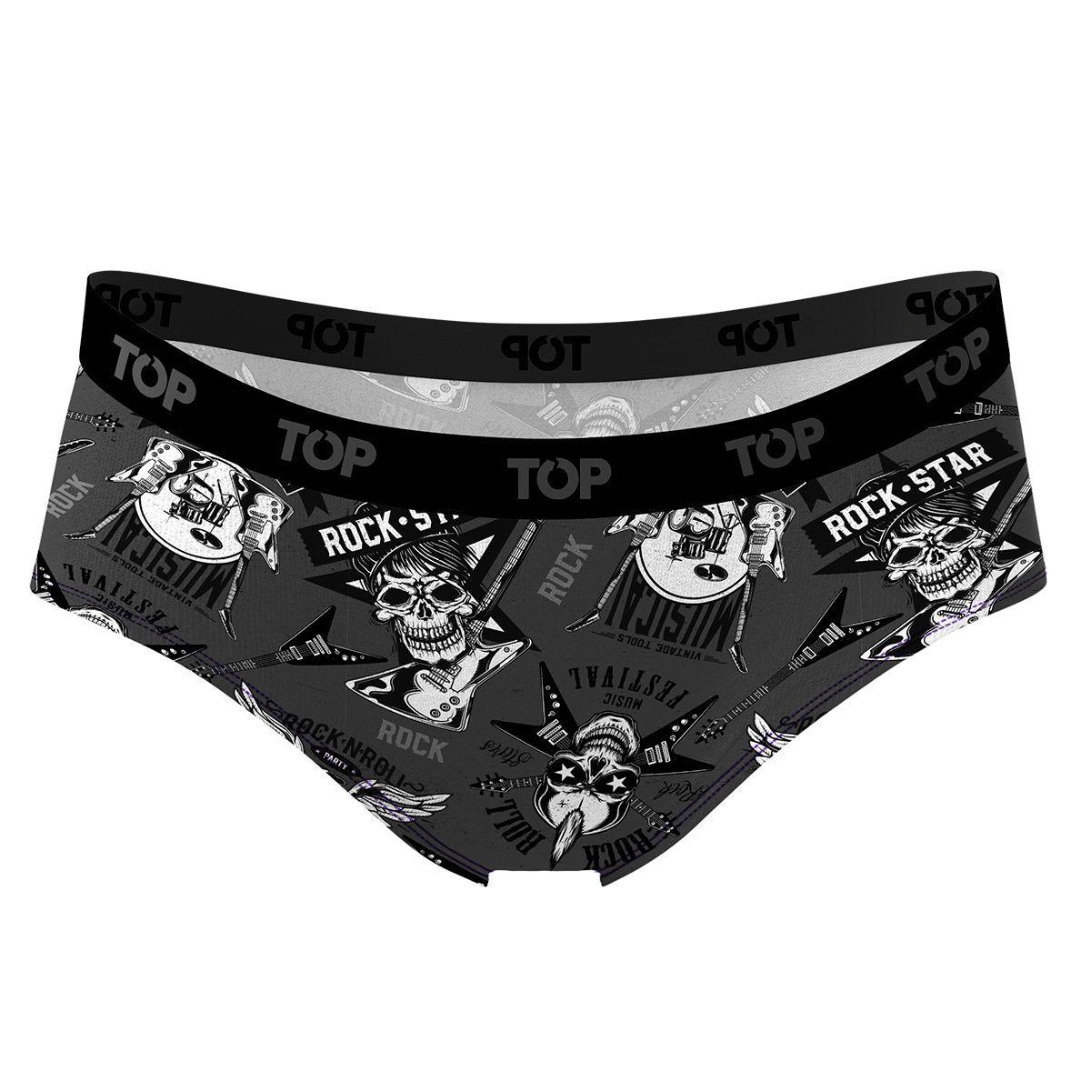 Calzón Pantaletas Algodón Con Elástico Pack 3 Icónicos - Rock C1 Top-4