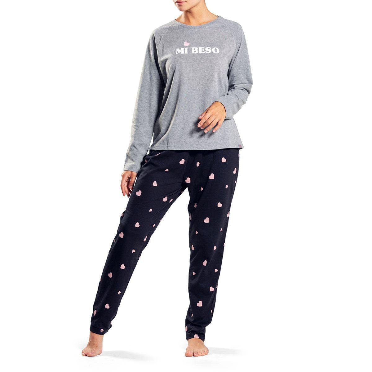 Pijama Top Algodón Invierno Mujer C2-2