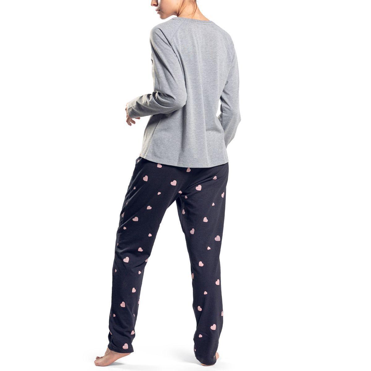 Pijama Top Algodón Invierno Mujer C2-3