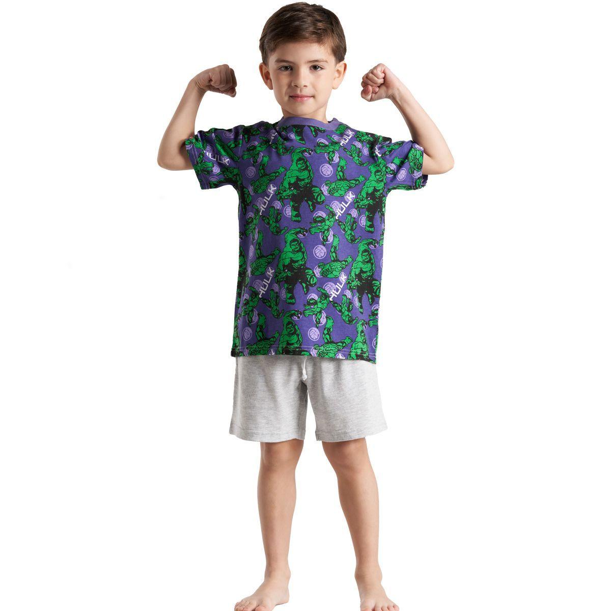 Pijama Algodón Niño Verano Hulk C2 Top-0