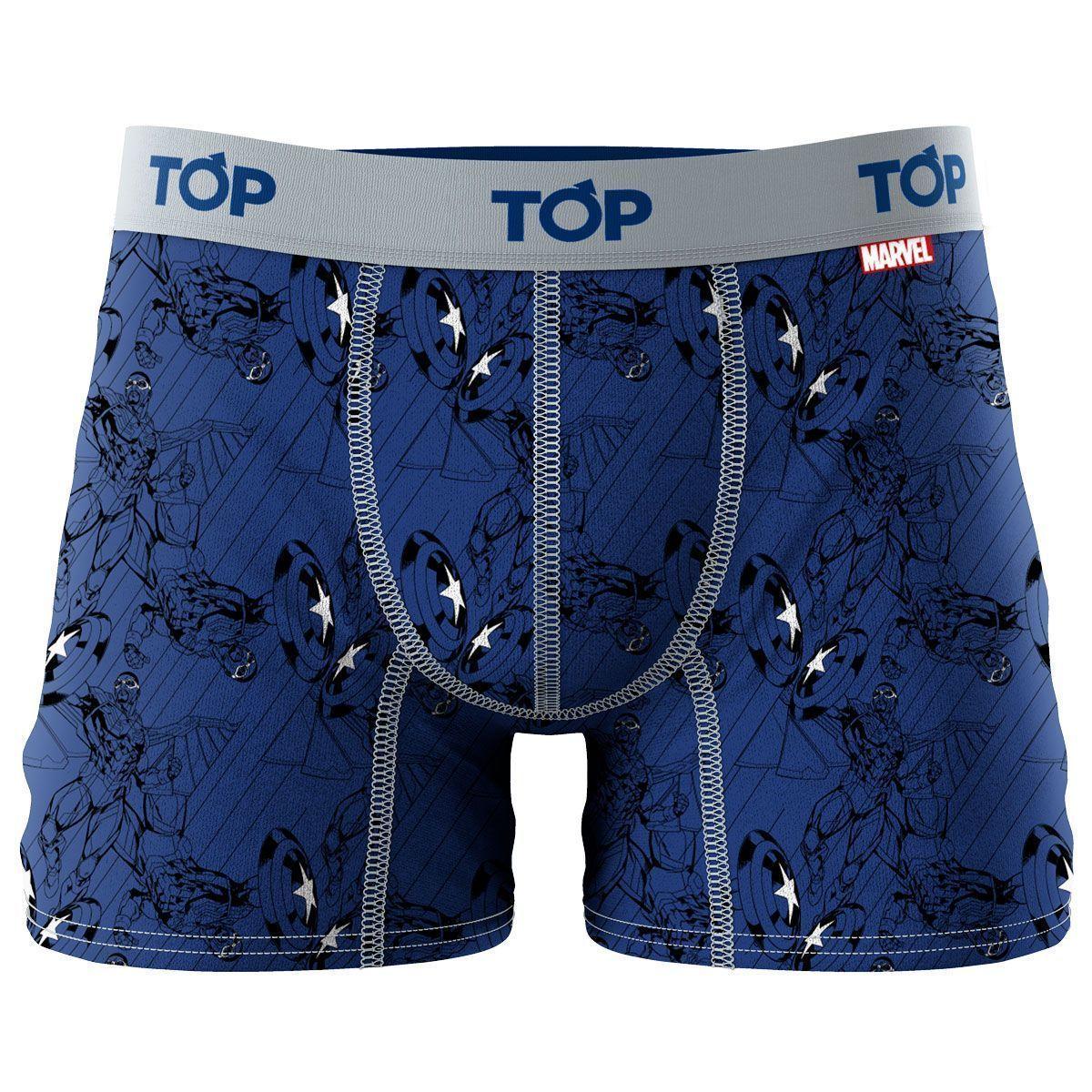 Pack 3 Bóxer Medios Algodón Marvel Top Capitán América C7-0