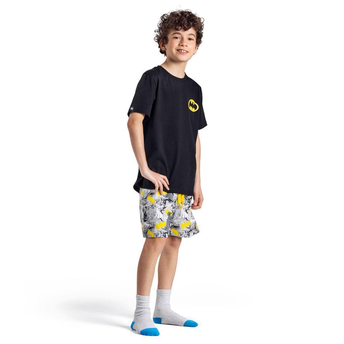 Pijama De Algodón Niño Verano Batman C1 Top-1