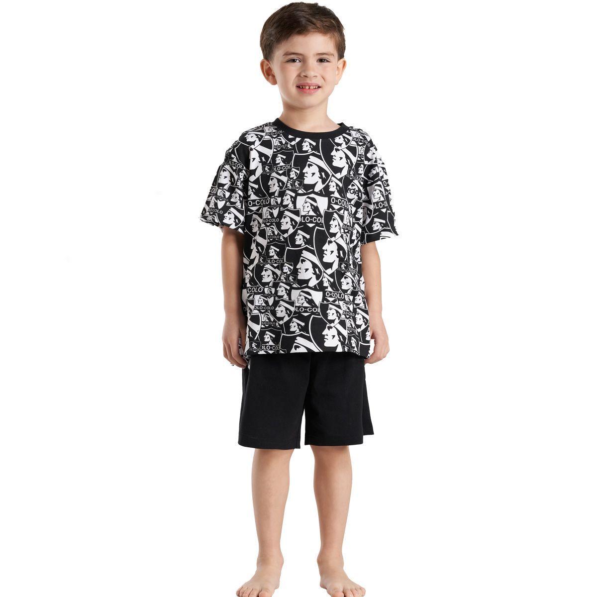 Pijama Algodón Niño Verano Colo Colo C1 Top-0