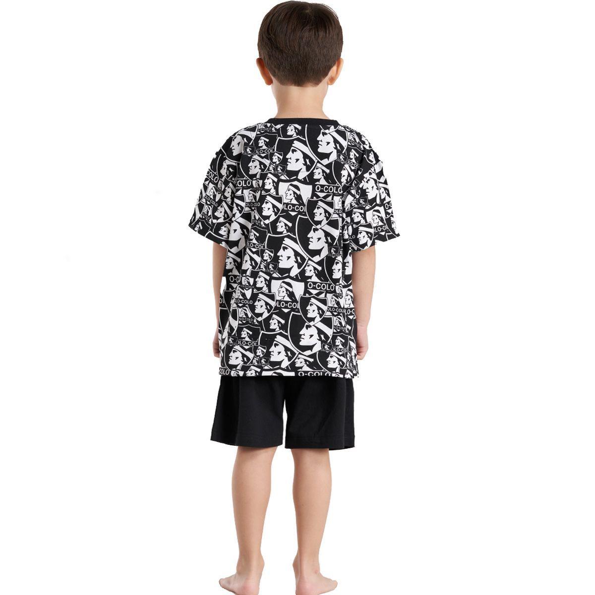 Pijama Algodón Niño Verano Colo Colo C1 Top-1