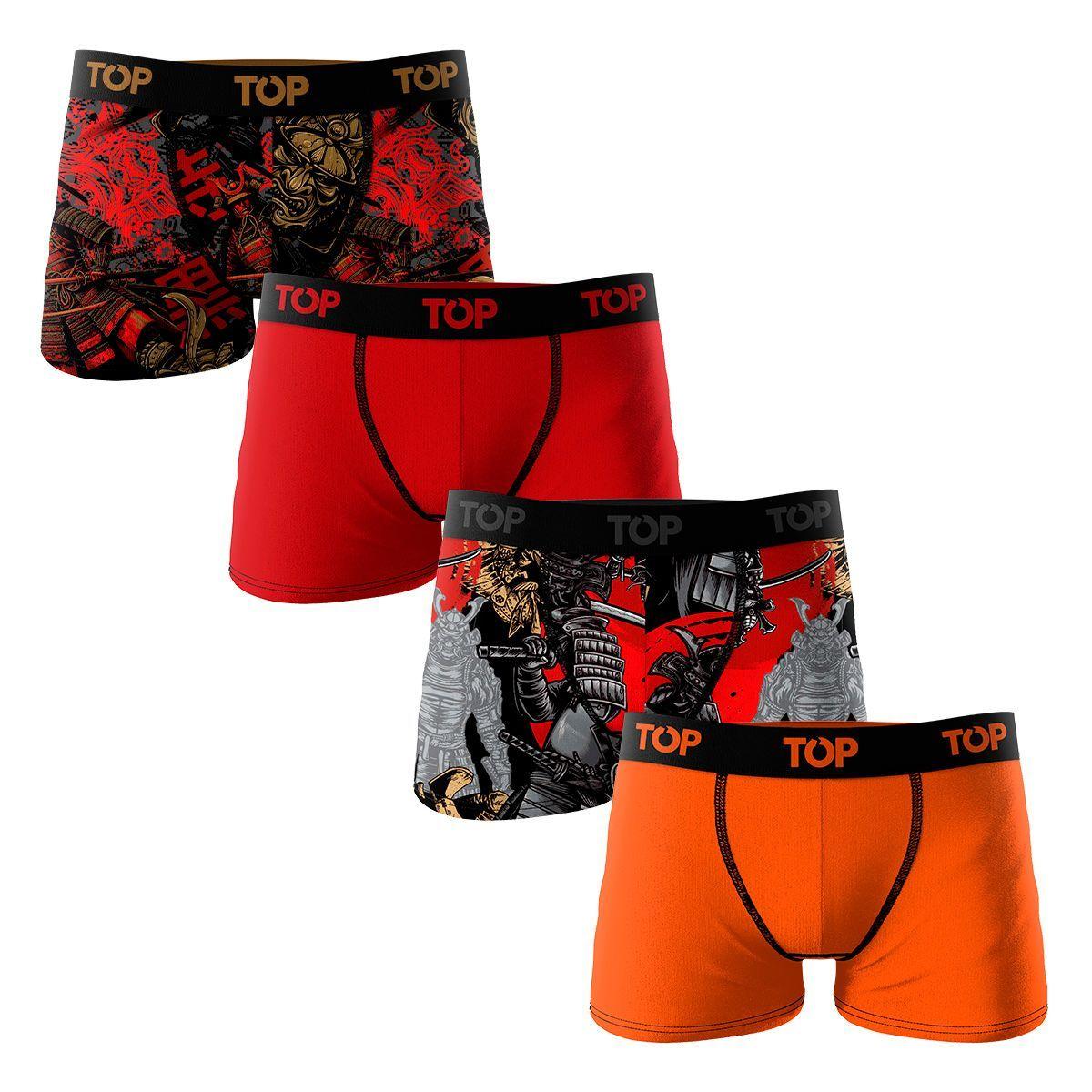 Bóxer Medio Niño Algodón Pack 4 Guerreros - Samurai C2 TOP-0