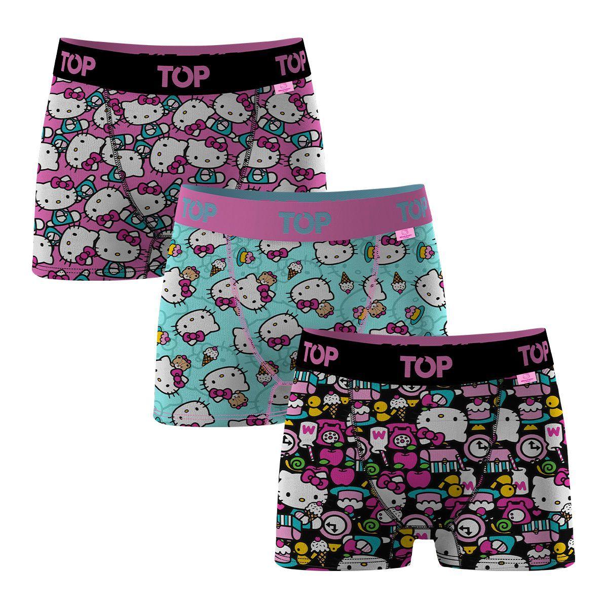 Bóxer Medio NIÑA Algodón Pack 3 Hello Kitty C1 TOP-0