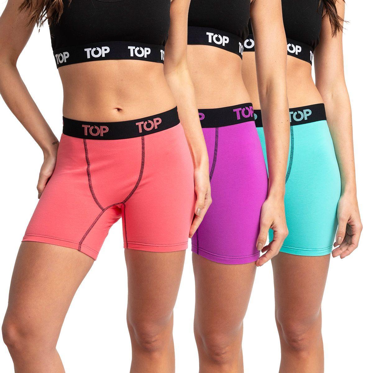 Bóxer Mujer Medio Algodón Pack 3 C7 Top-0