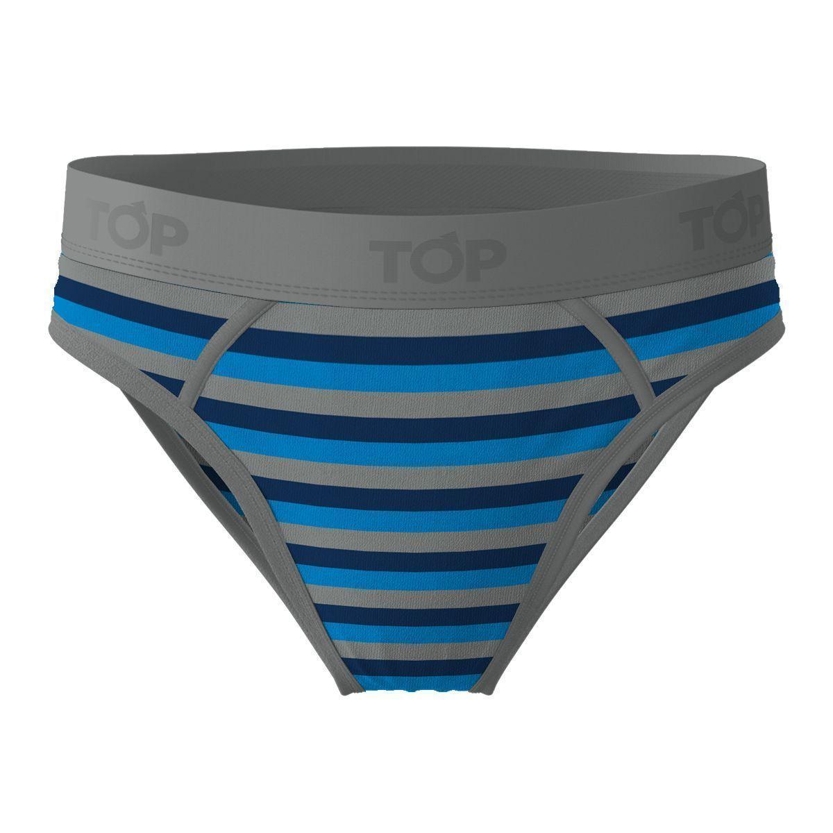 Slip Algodón Pack 5 Diseño Líneas Top-5