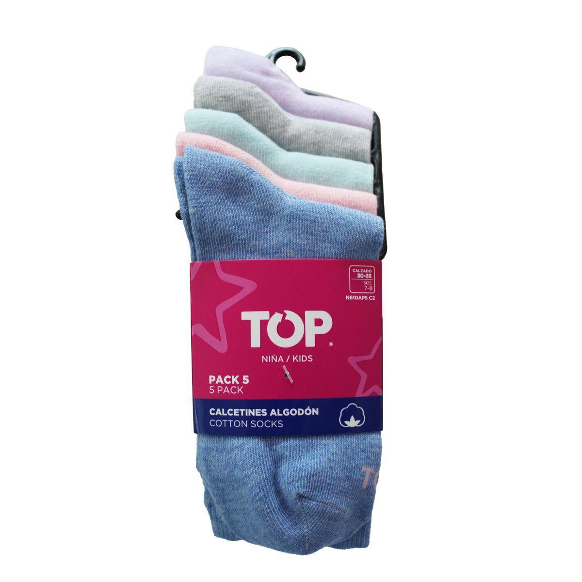 Calcetines Algodón Niñas Pack 5 C2 TOP-1