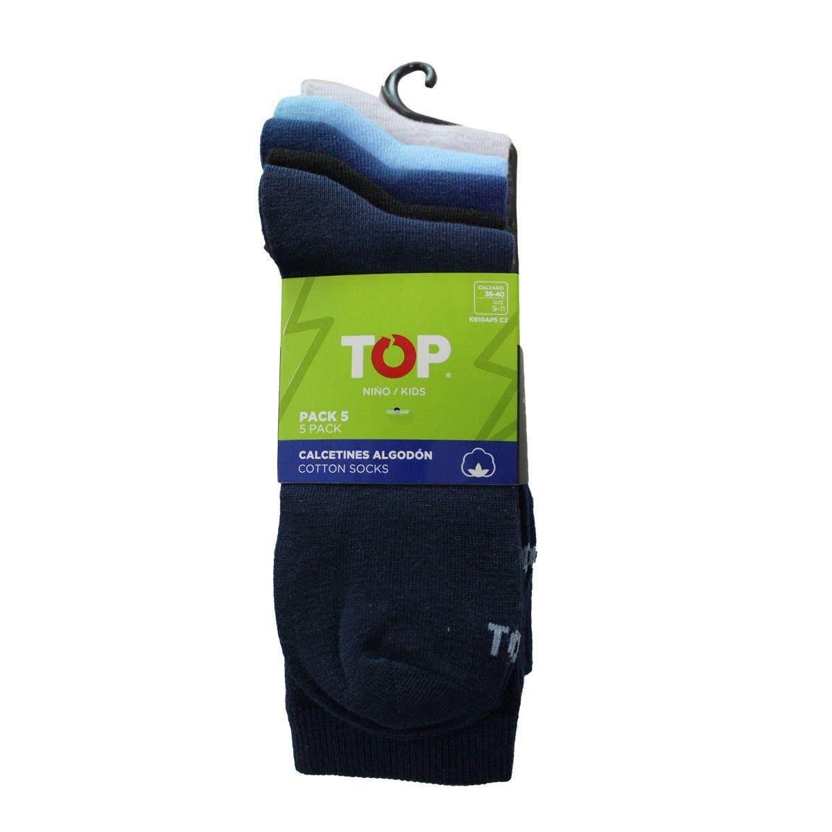 Calcetines Algodón Niños Pack 5 C2 TOP-6