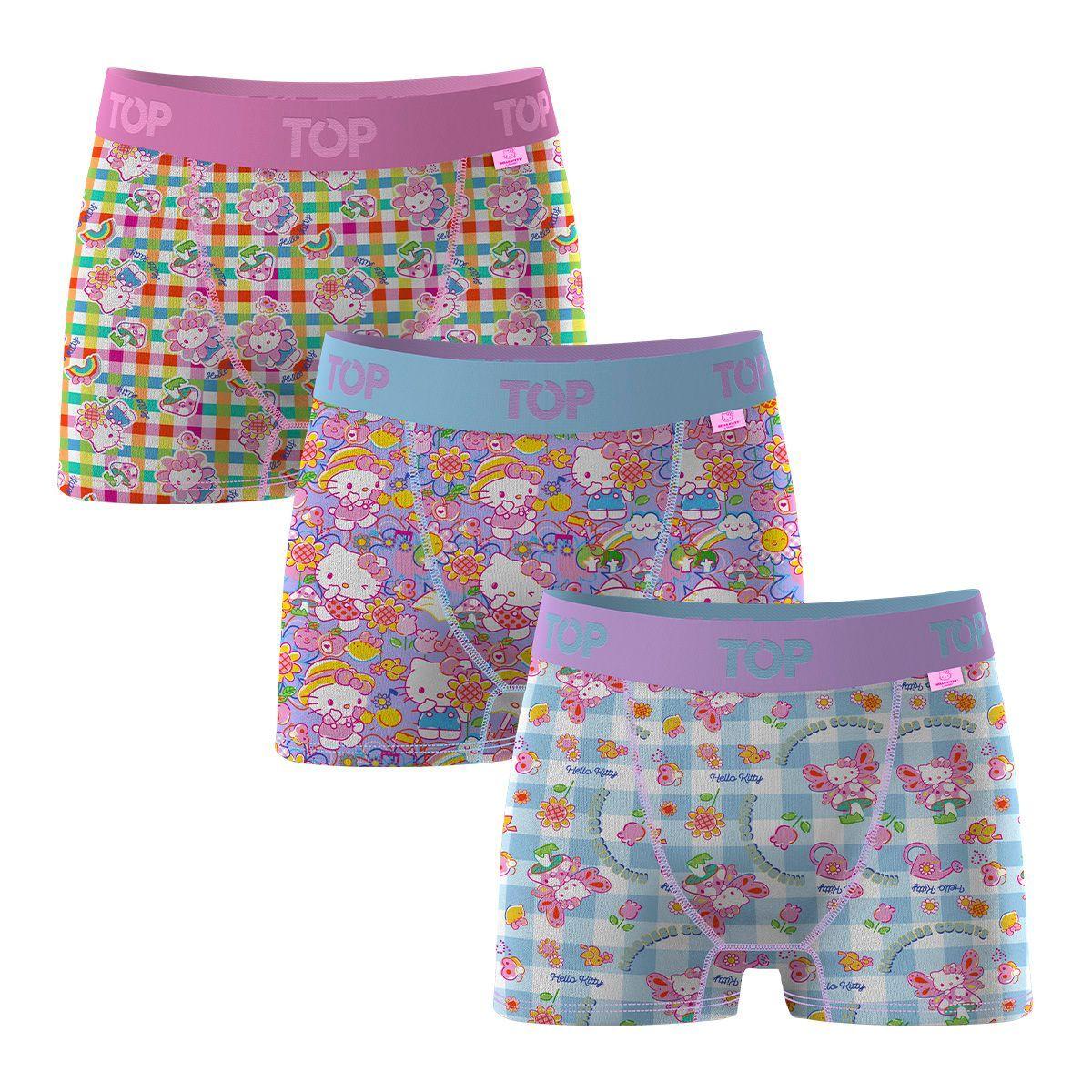 Bóxer Medio NIÑA Algodón Pack 3 Hello Kitty C4 TOP-0