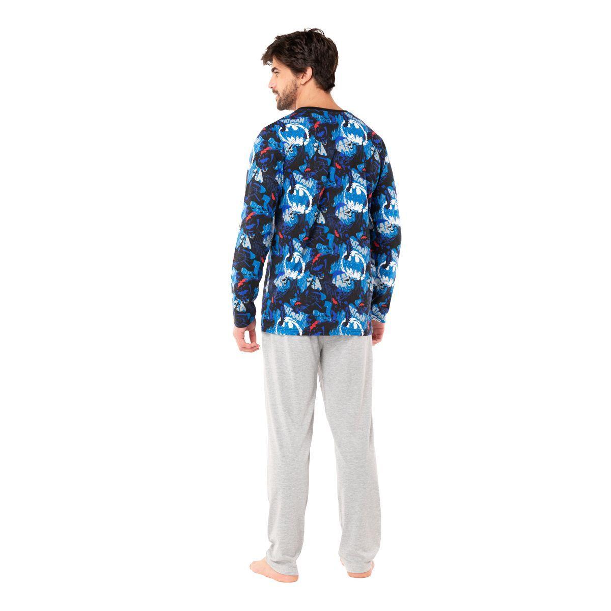 Pijama Largo Hombre Algodón Invierno DC C1 Top-1