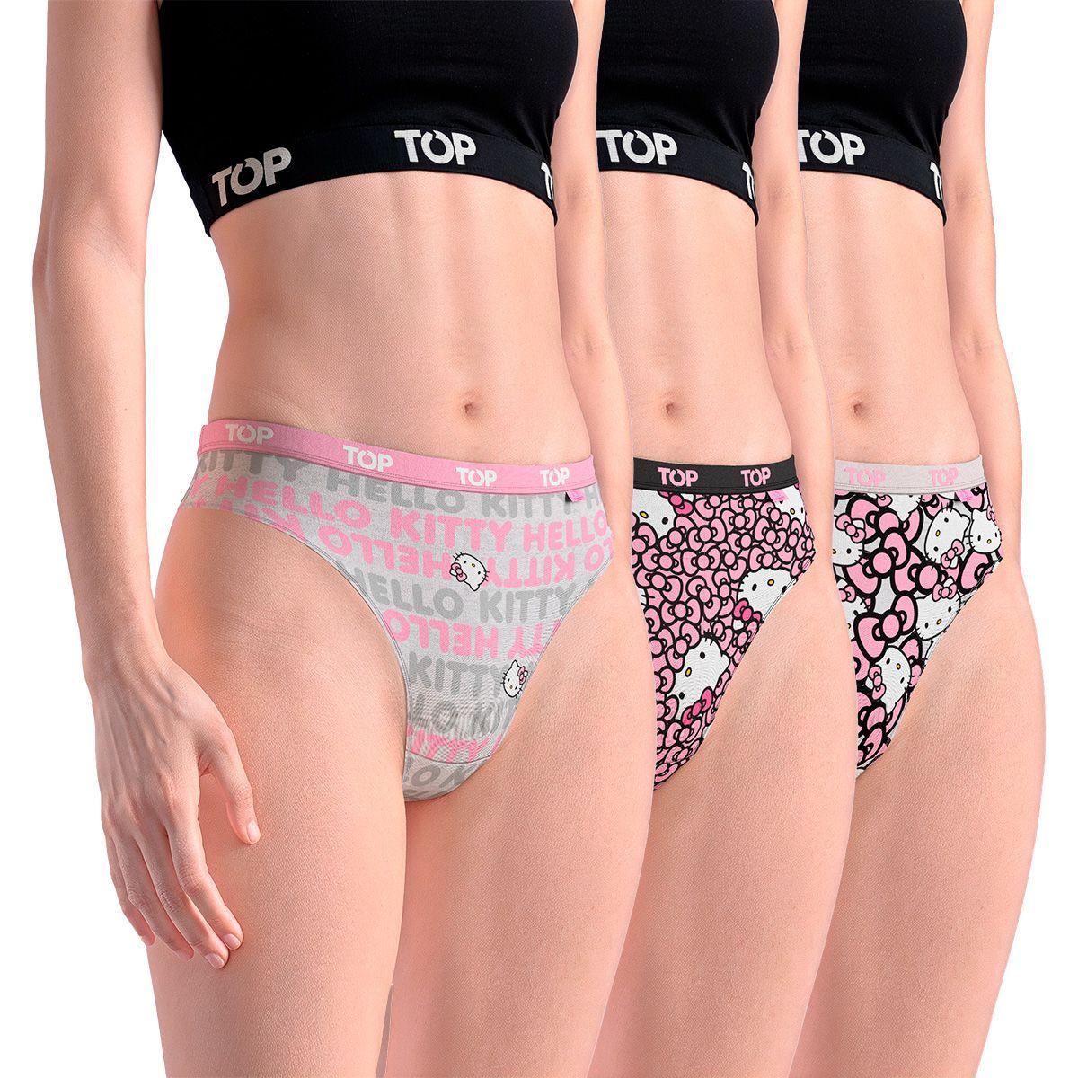 Calzón Culotte Algodón Pack 3 Hello Kitty C1 TOP-0