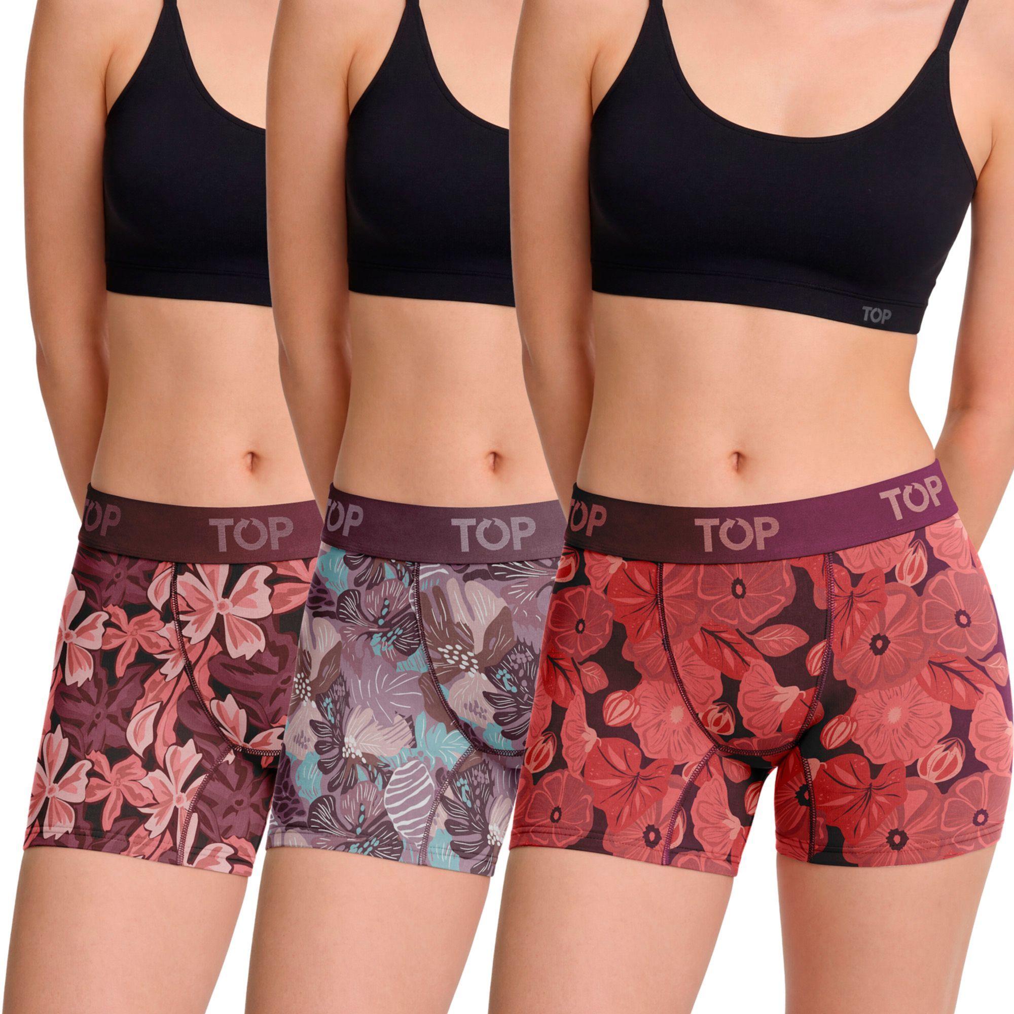 Bóxer Medio MUJER Algodón Pack 3 Colección Favs C2 TOP-0
