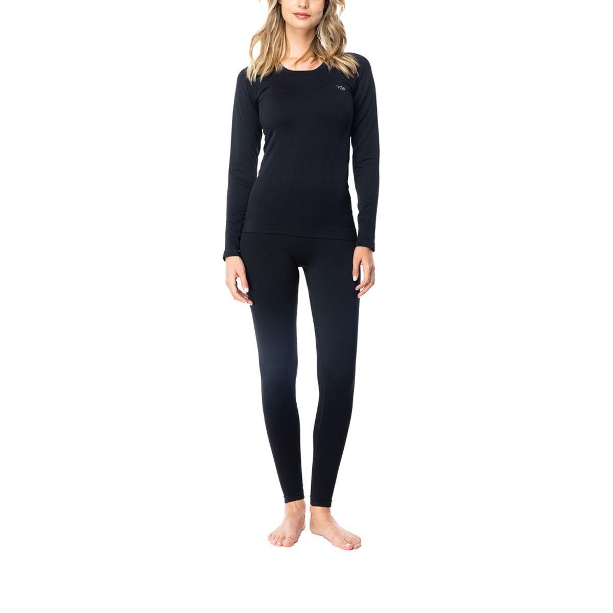 Camiseta Deportiva Primera Capa Microfibra Mujer Cuello Rebajado Redondo TOP-2