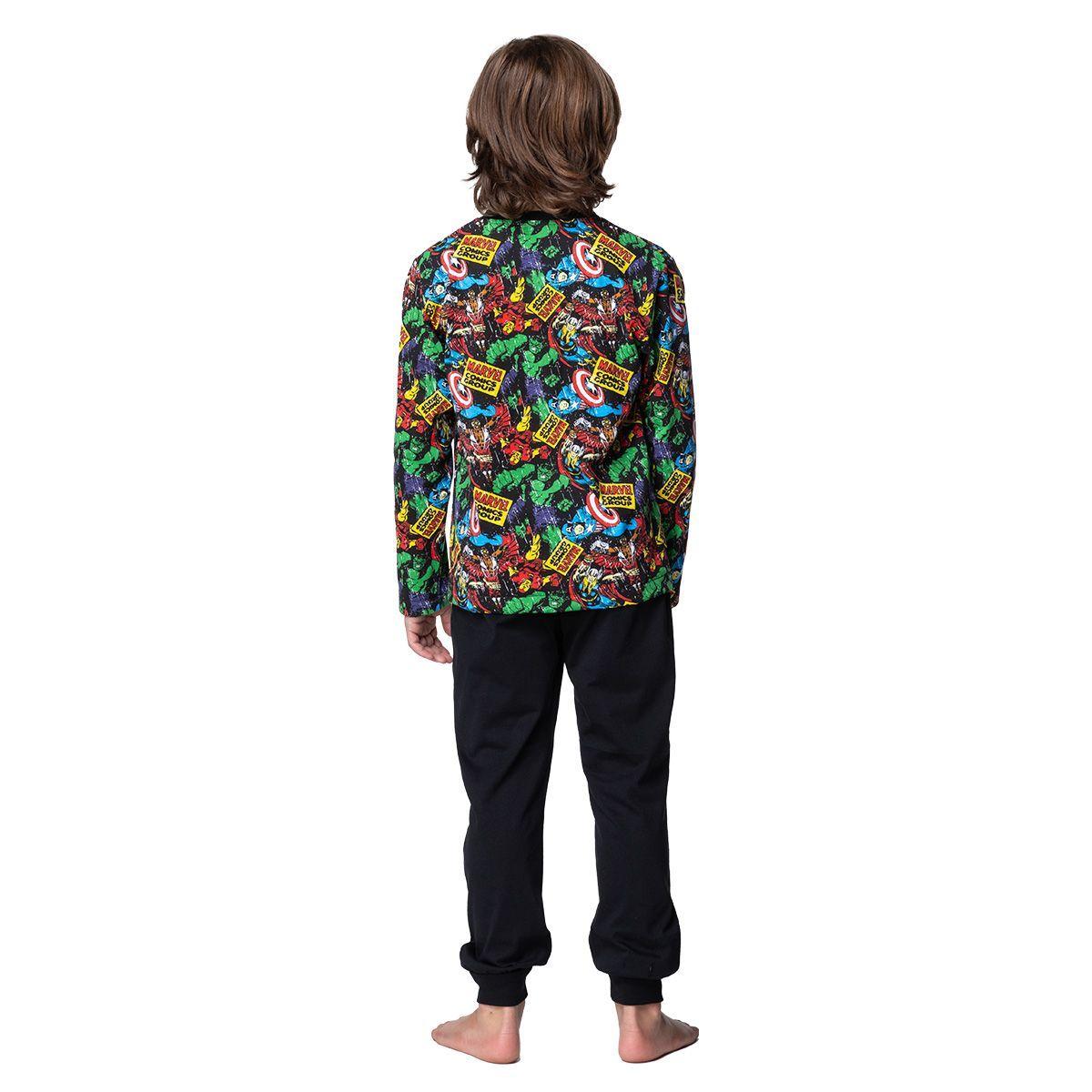 Pijama Largo Niño Invierno Algodón Marvel C2 TOP-1