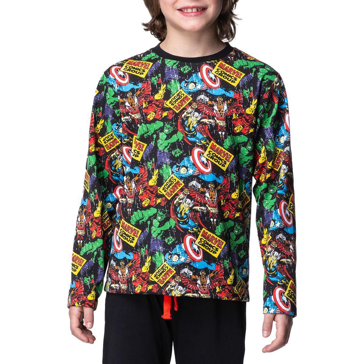 Pijama Largo Niño Invierno Algodón Marvel C2 TOP-2
