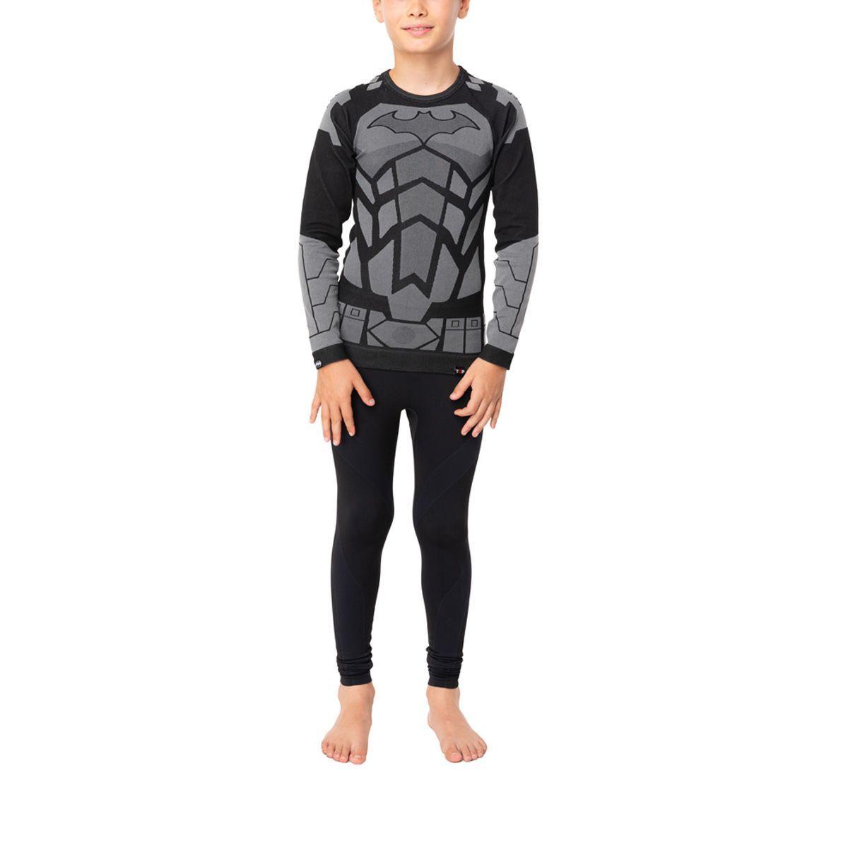 Camiseta Deportiva Primera Capa Batman Microfibra Niño Top-1