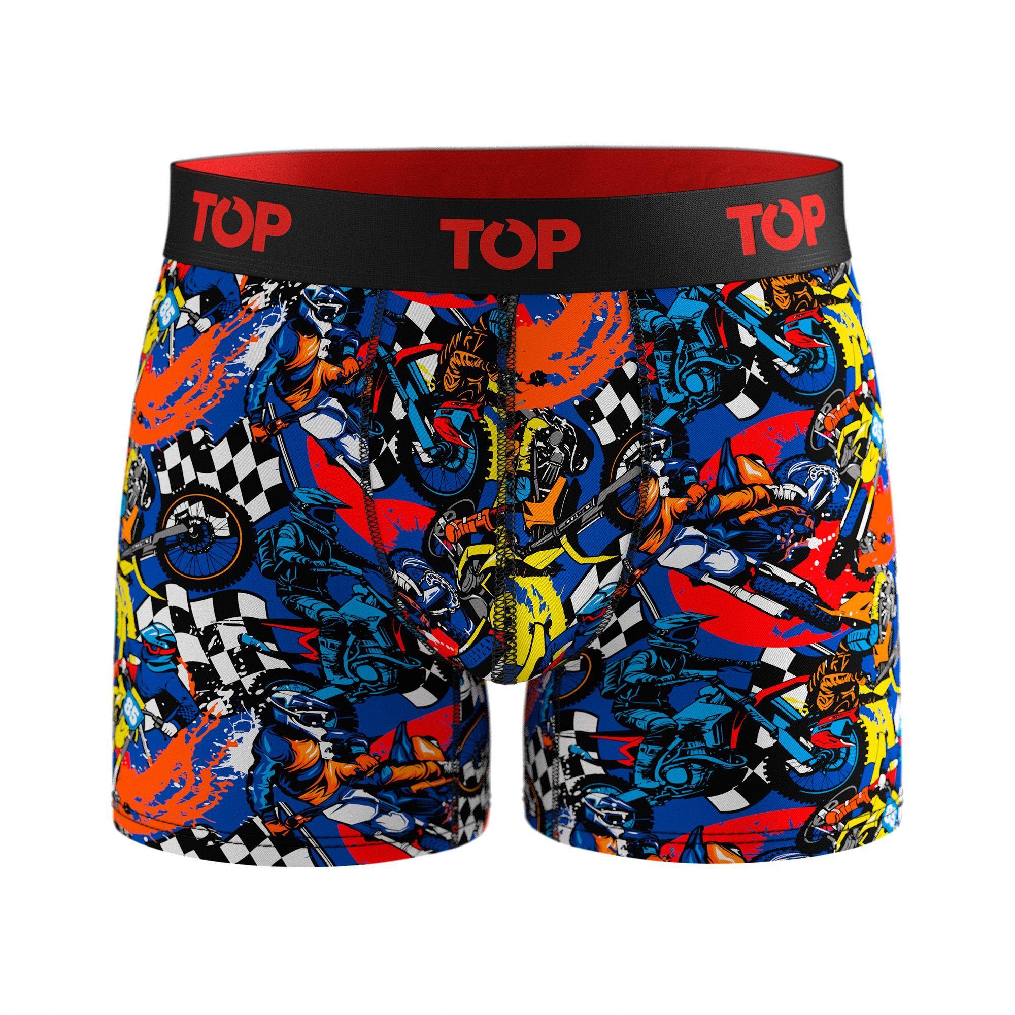 Bóxer Medio Algodón Pack 3 Motores C2 TOP-3