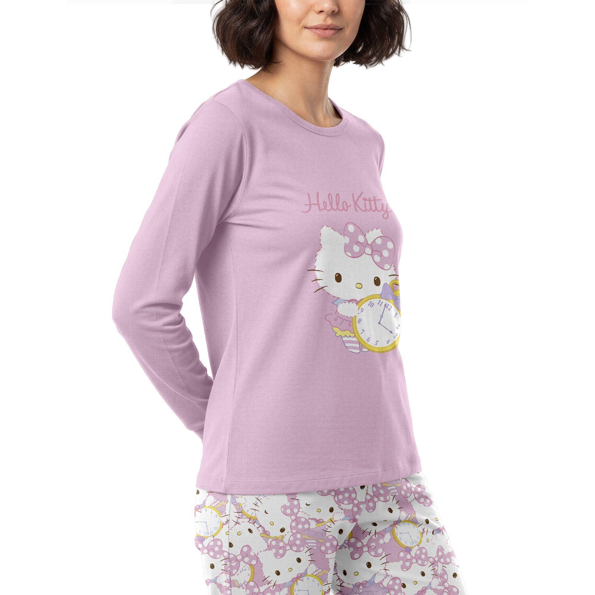 Pijama Largo Algodón Mujer Invierno C2 Hello Kitty TOP-2