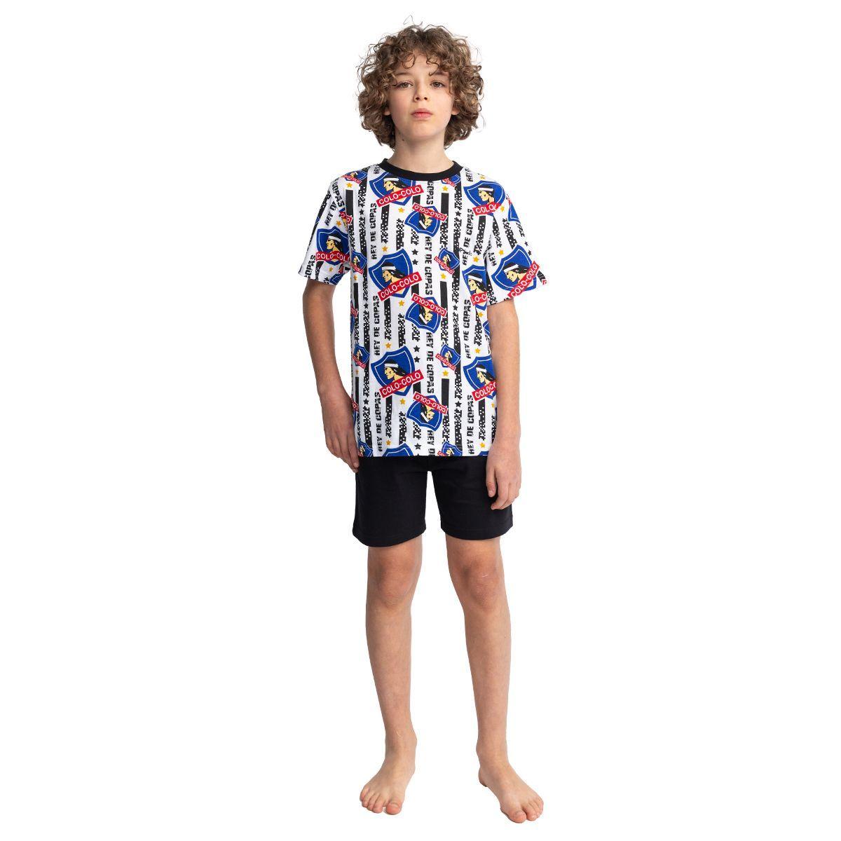 Pijama Niño Algodón Verano Colo-Colo C1 Top-0