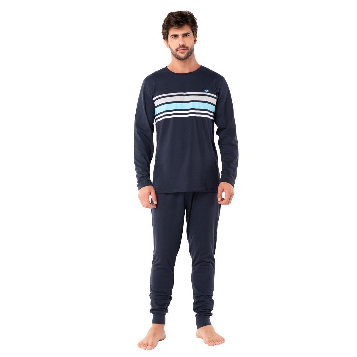 Pijama Hombre Largo Algodón Invierno C1 Top-0