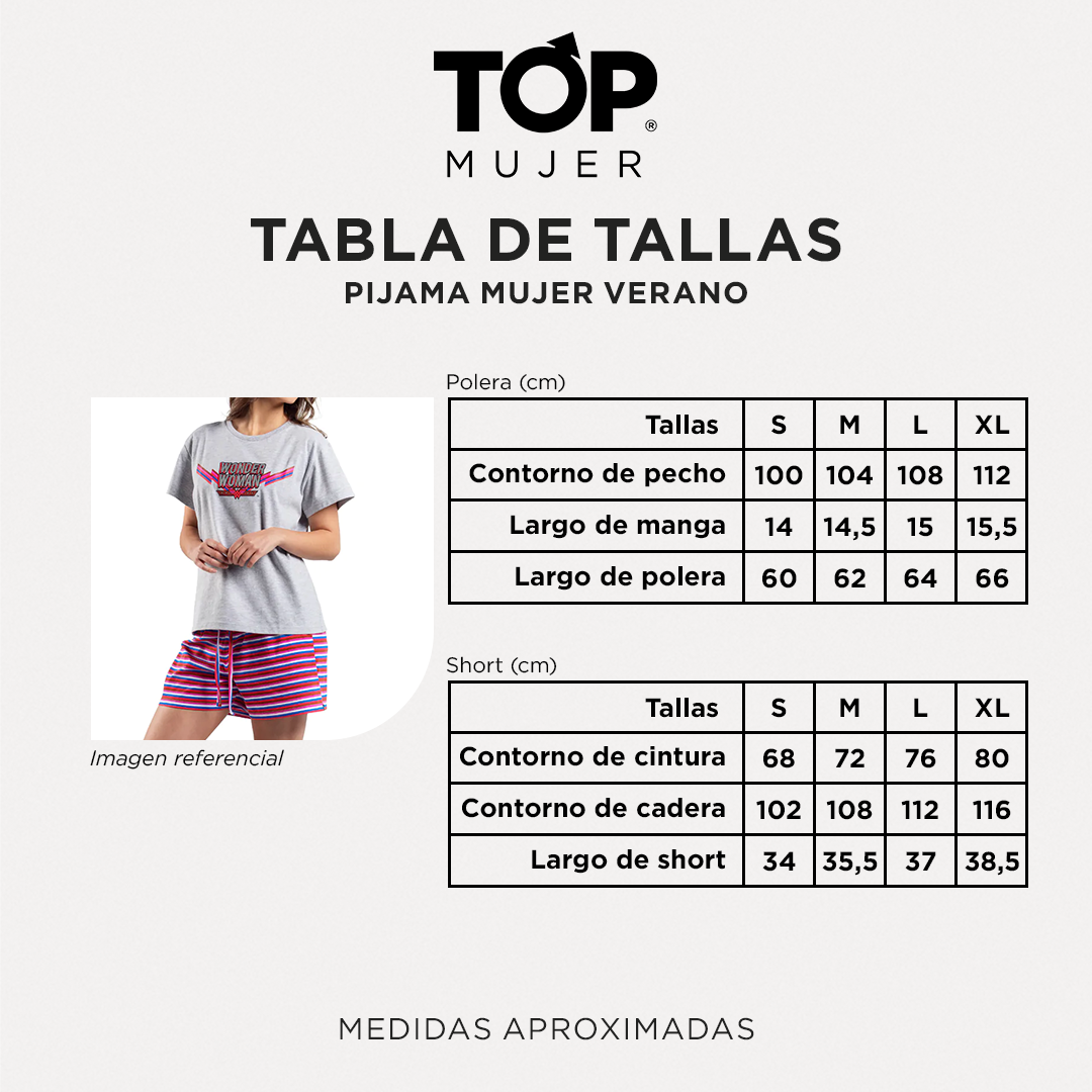 Pijama Algodón Mujer Verano Universidad Católica C1 Top-3