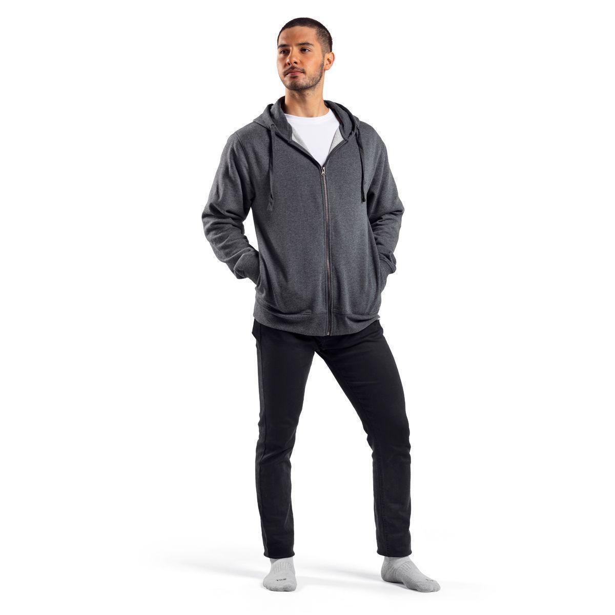 Polerón Con Gorro Hombre Gris Top-2