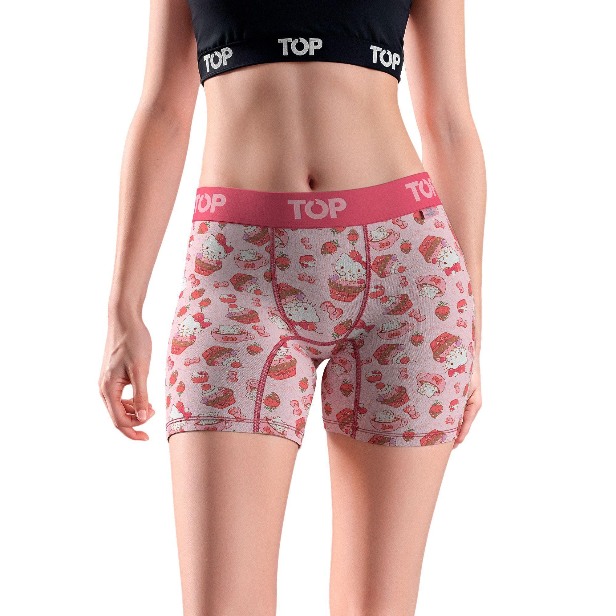 BÓXER MEDIO MUJER ALGODÓN PACK 3 HELLO KITTY C7 TOP-4