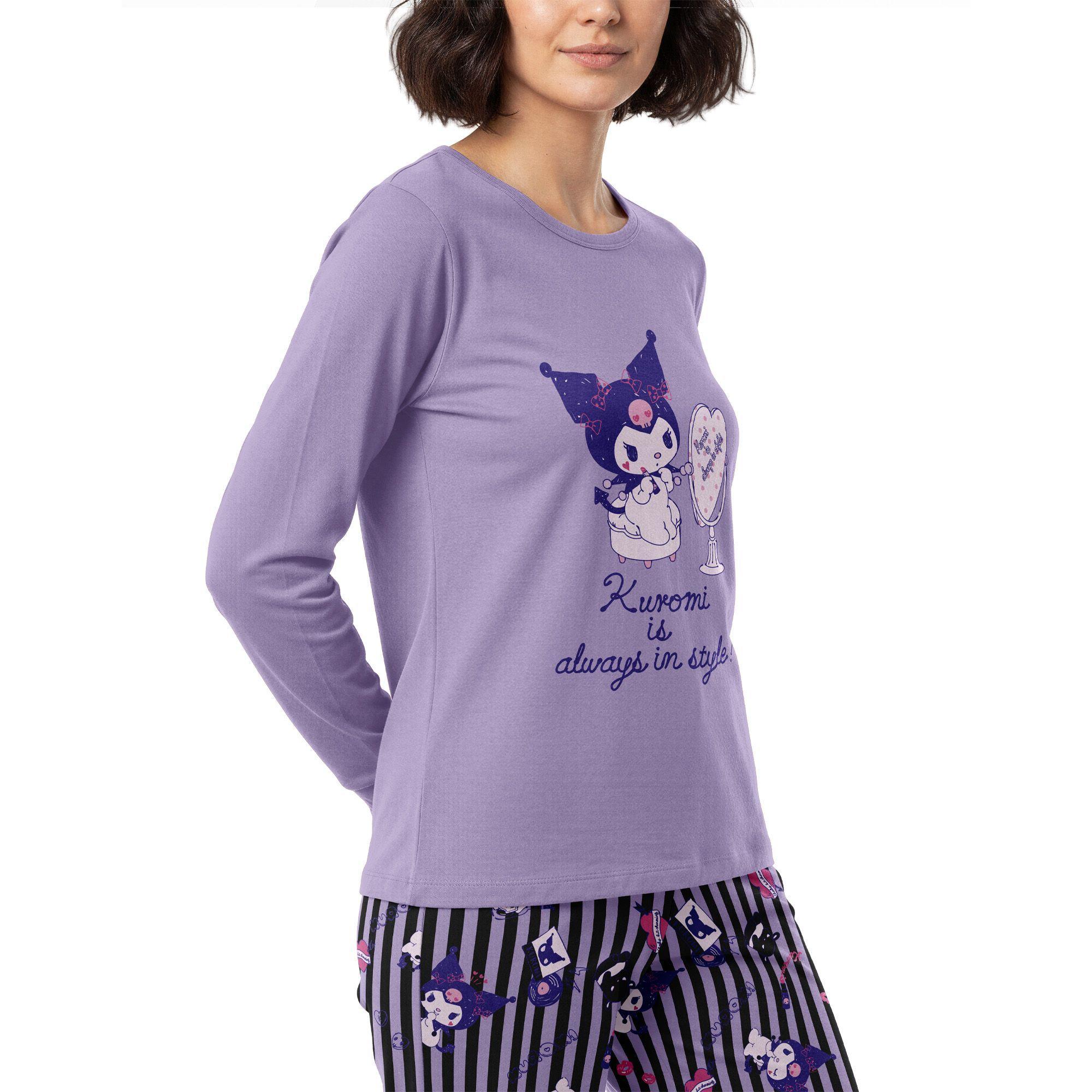 Pijama Largo Algodón Mujer Invierno Kuromi C5 TOP-2