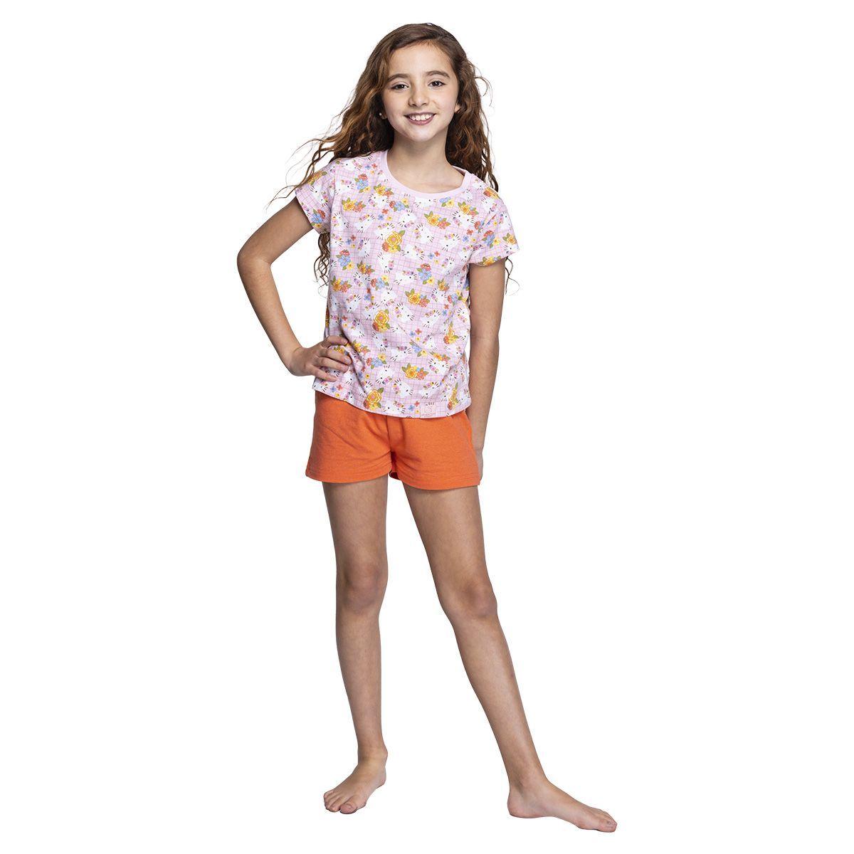 PIJAMA VERANO NIÑA ALGODÓN HELLO KITTY C4 TOP-0