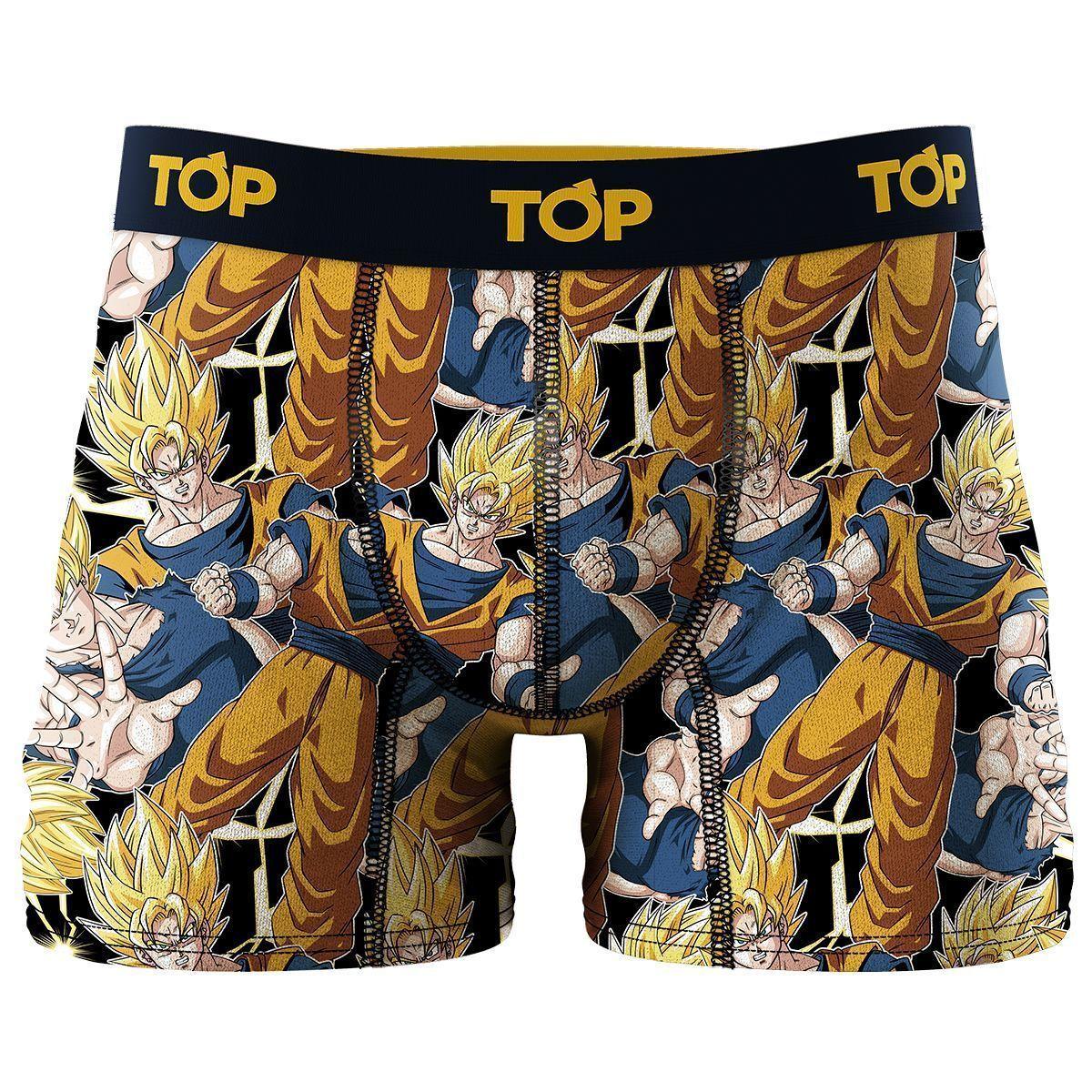 Bóxer Medio Dragon Ball Z Algodón Pack 3 Goku C7 Top-0