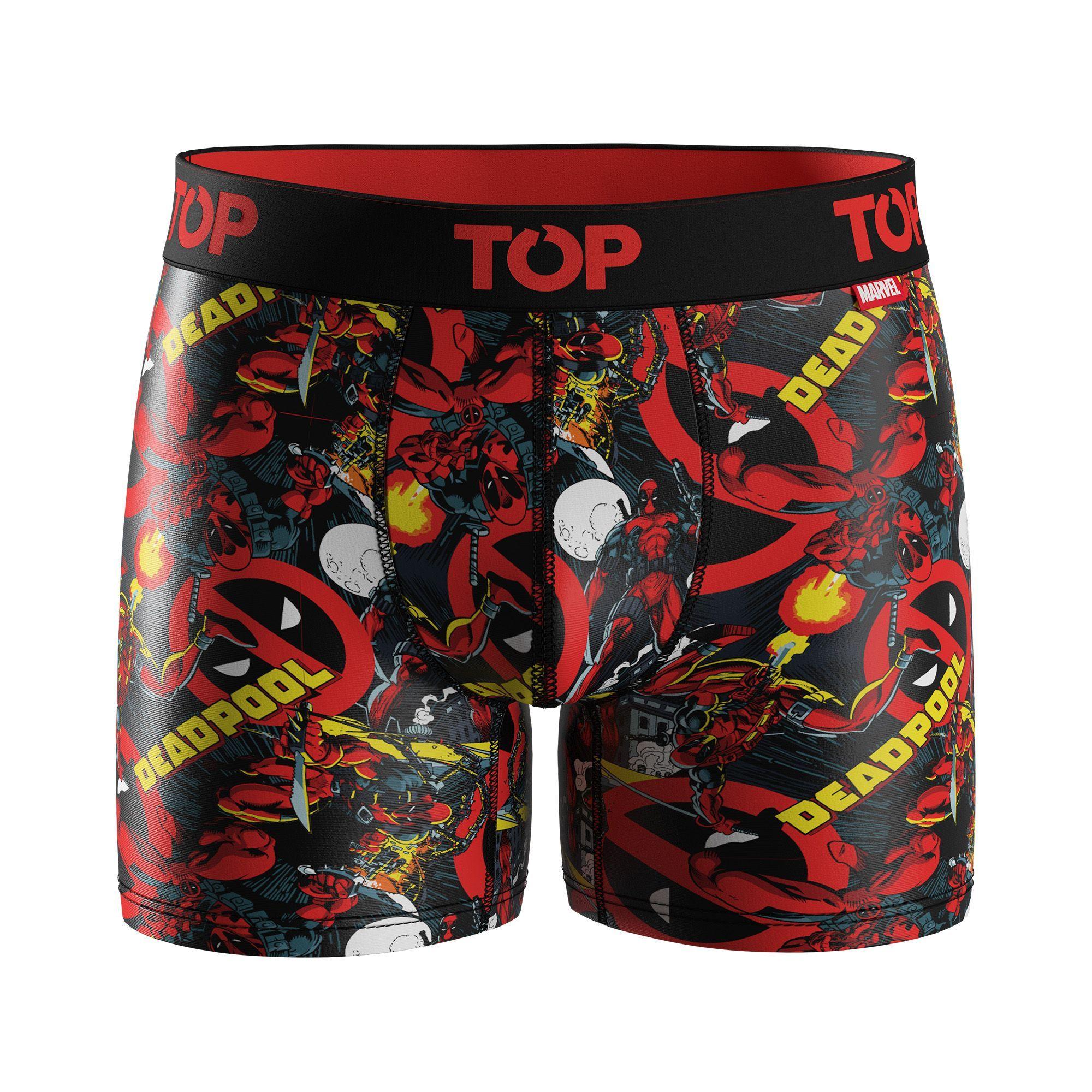 BÓXER MEDIO MICROFIBRA MARVEL PACK 3 DEADPOOL C13 TOP-3