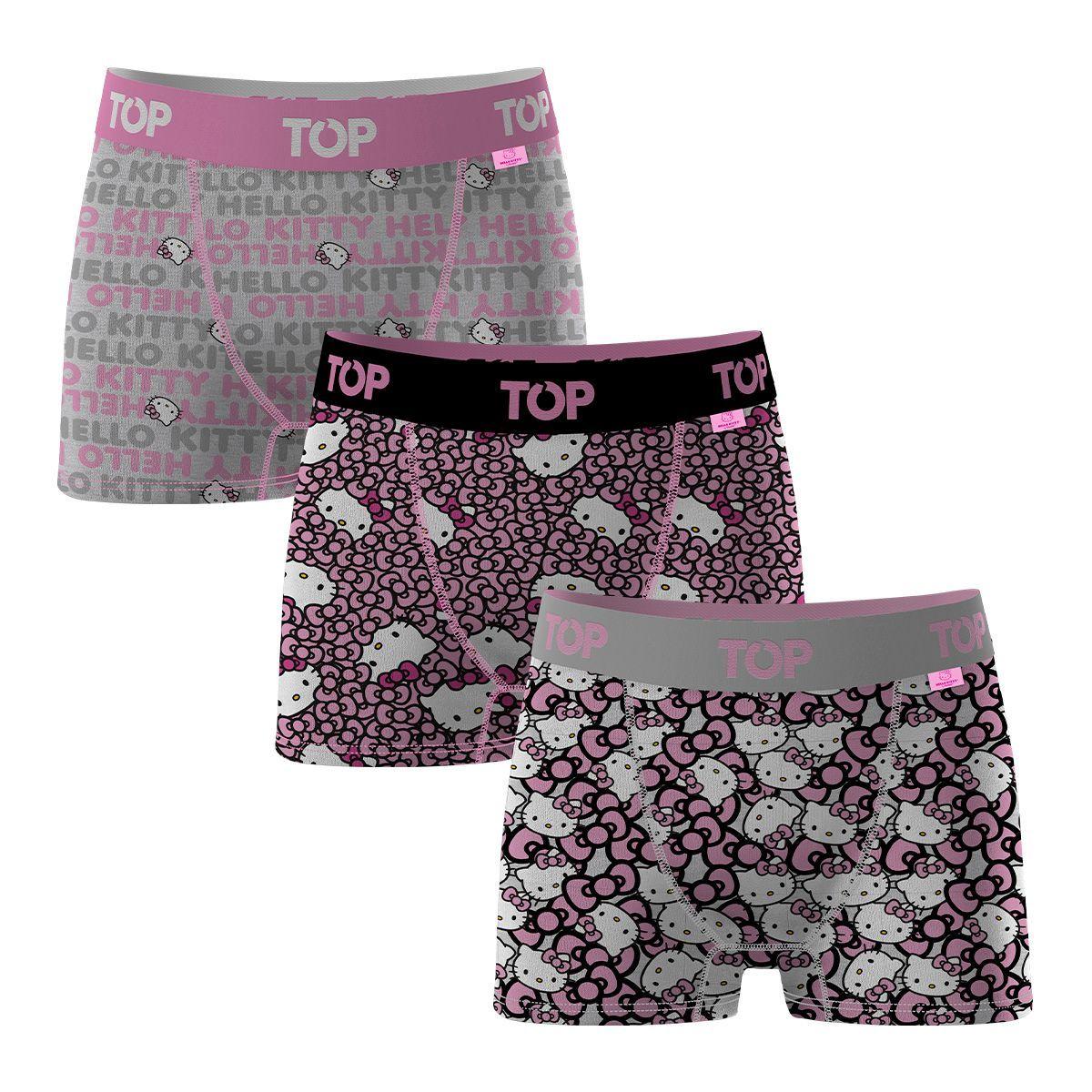 Bóxer Medio NIÑA Algodón Pack 3 Hello Kitty C3 TOP-0