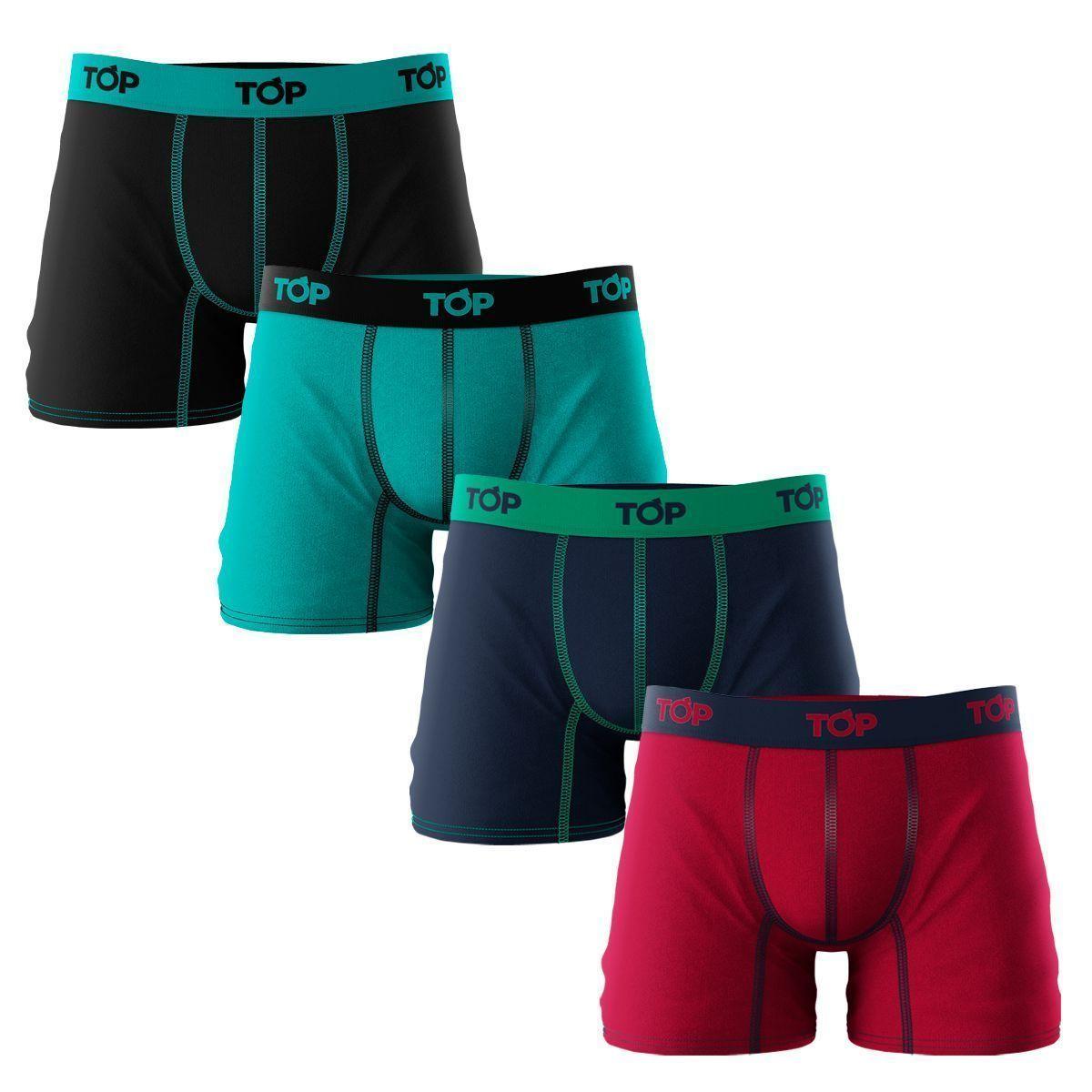 Boxer Medio Algodón Color Pack 4 PKC3-4
