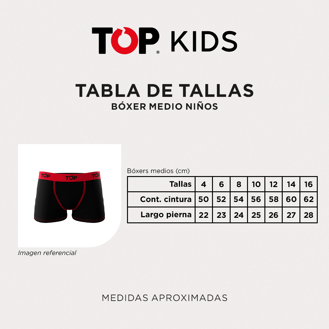 Bóxer Medio Niño Algodón Pack 4 Dioses Egipcios TOP-5