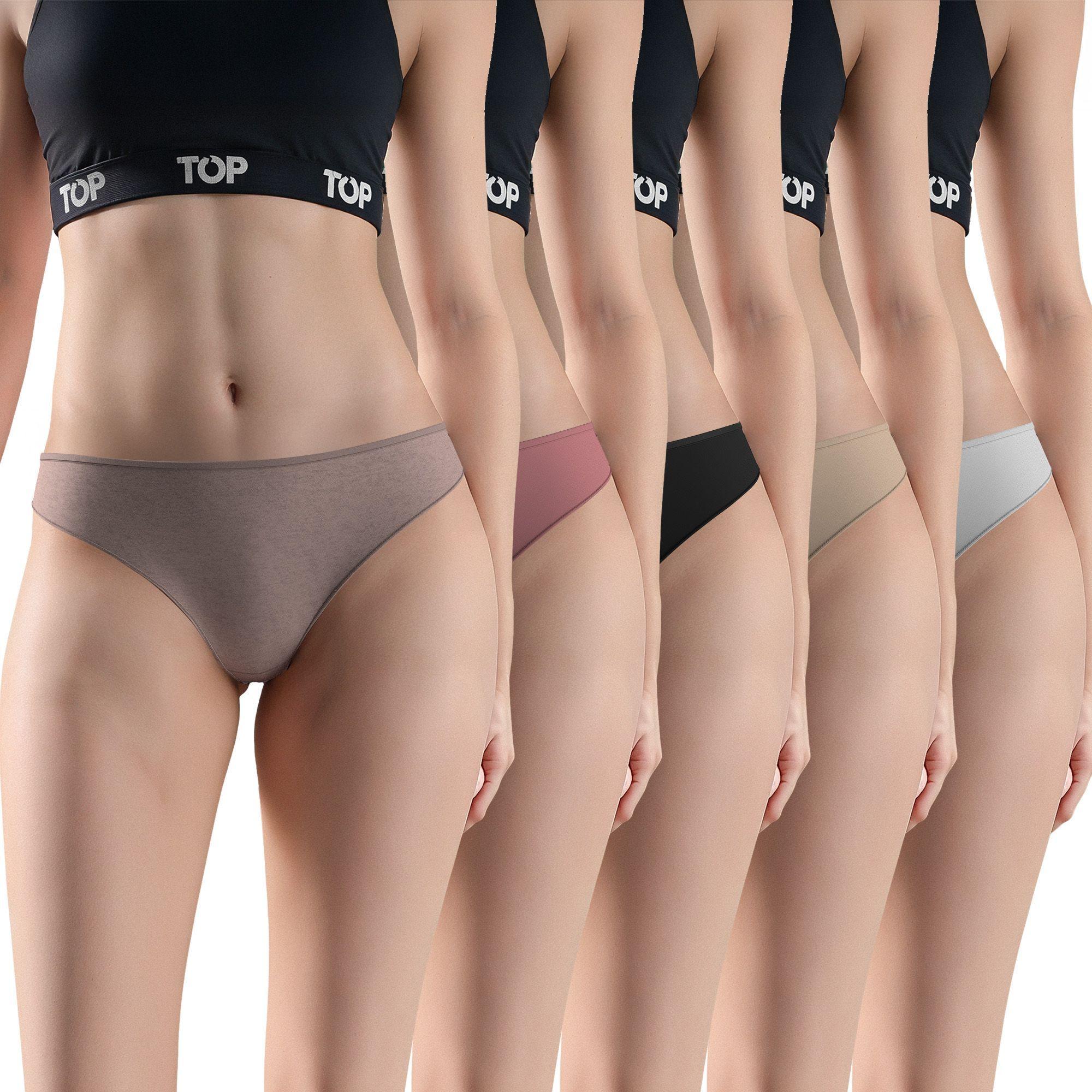 CALZÓN BIKINI ALGODÓN SIN ELÁSTICO PACK 5 C1 TOP-0