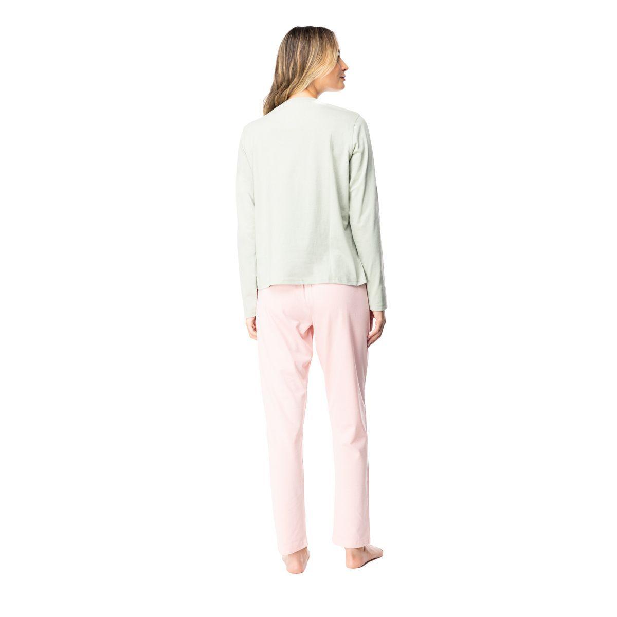 Pijama Largo Algodón Mujer Invierno C2 Top-2