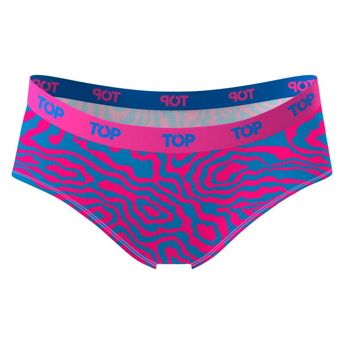 Calzón Pantaletas Algodón Con Elástico Pack 3 Neón C1 Top-4