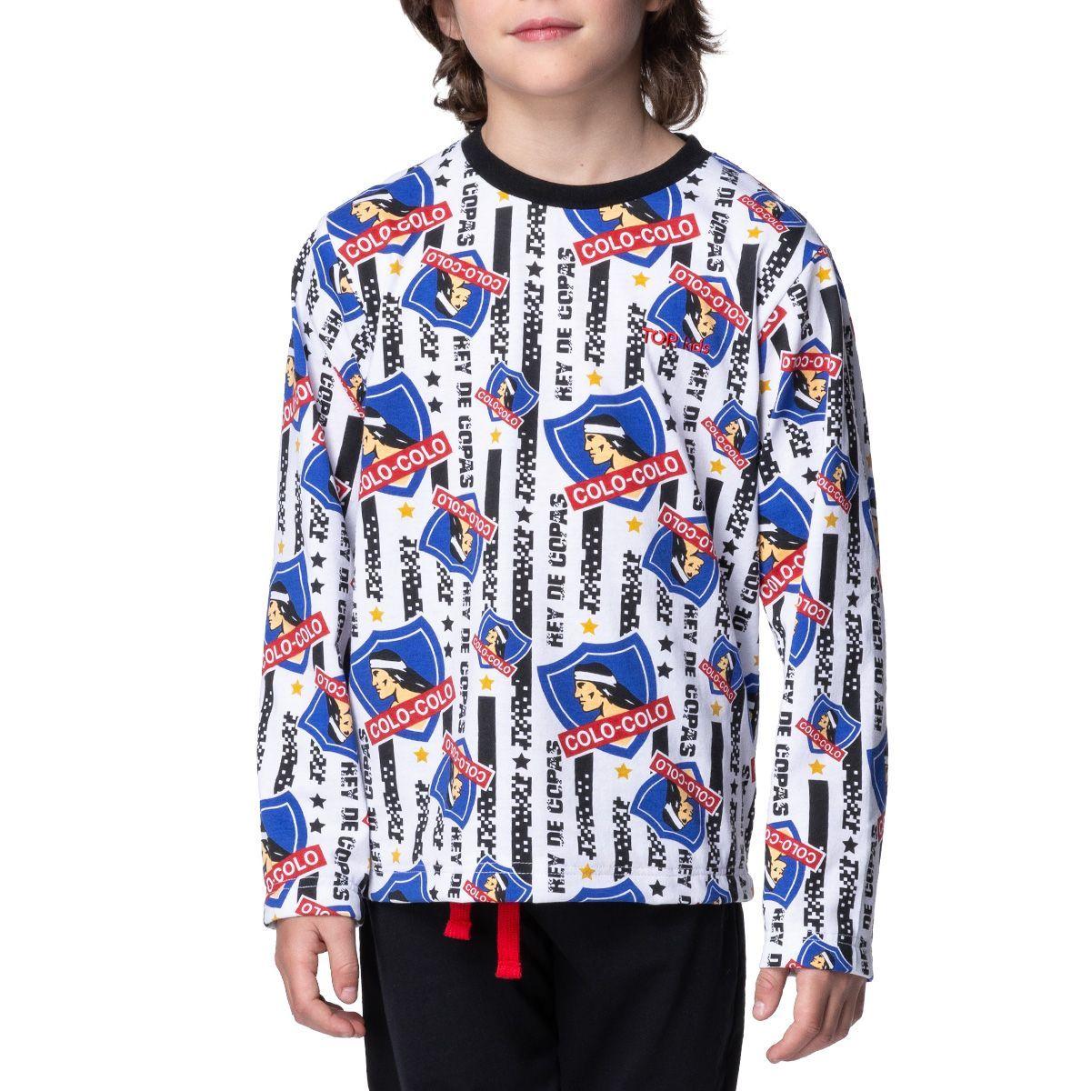 Pijama Largo Niño Invierno Algodón Colo-Colo TOP-1