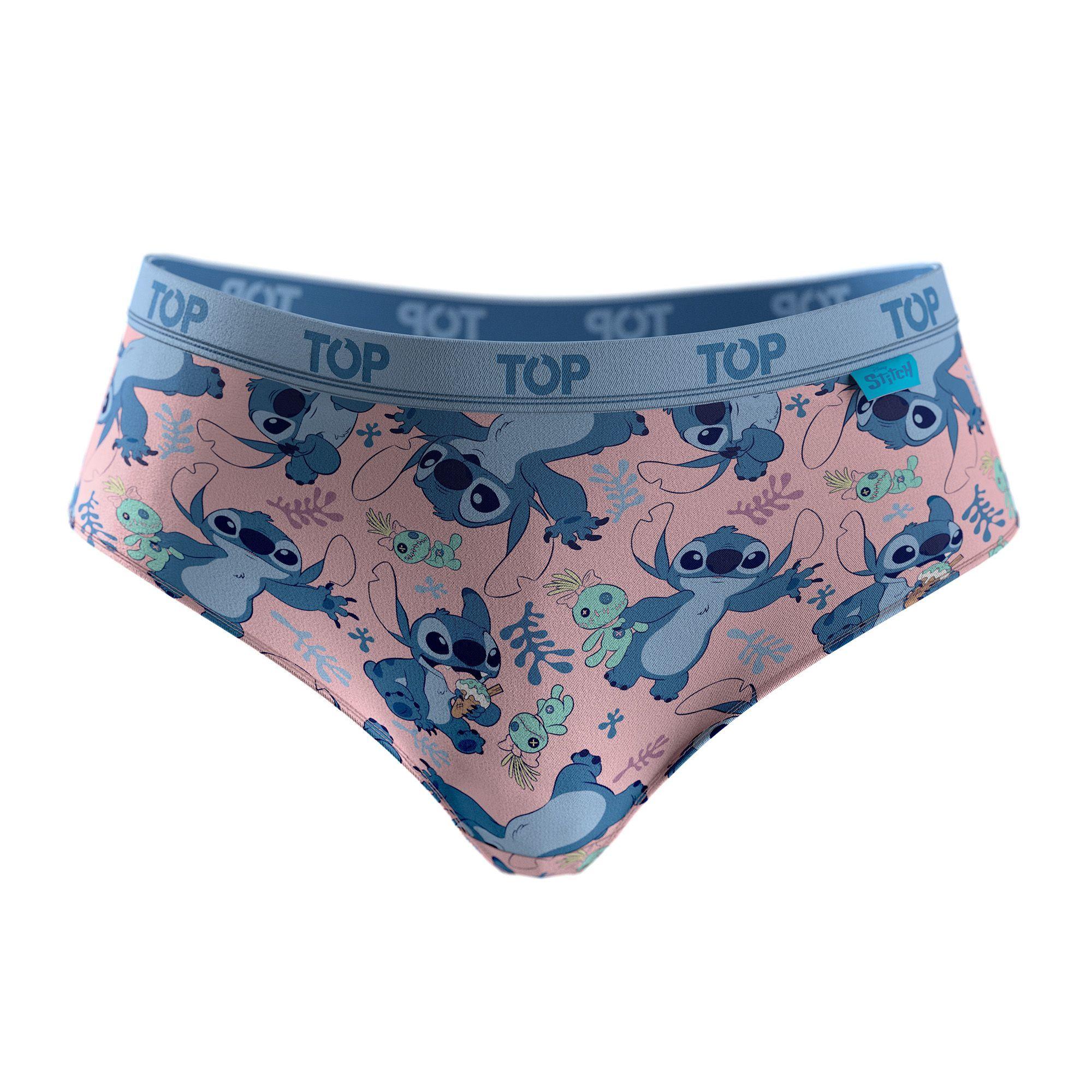 Calzón Pantaletas Algodón Con Elástico Pack 3 Stitch C1 TOP-7