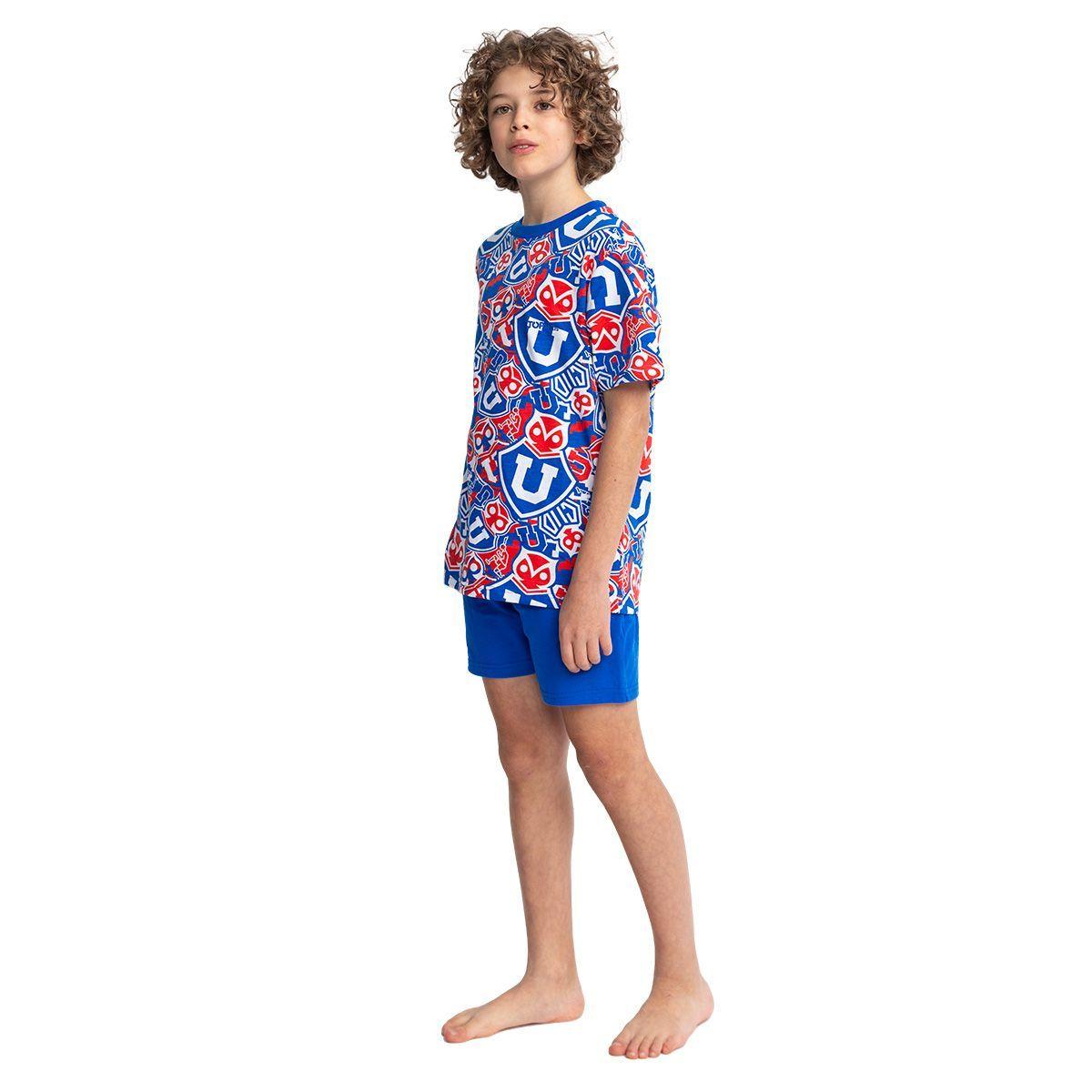 Pijama Niño Algodón Verano Universidad de Chile C1 Top-0