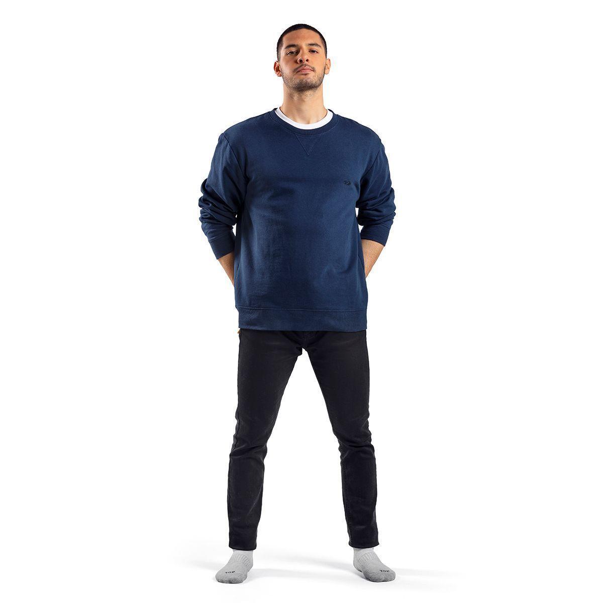 Polerón Liso Hombre Azul C1 Top-1