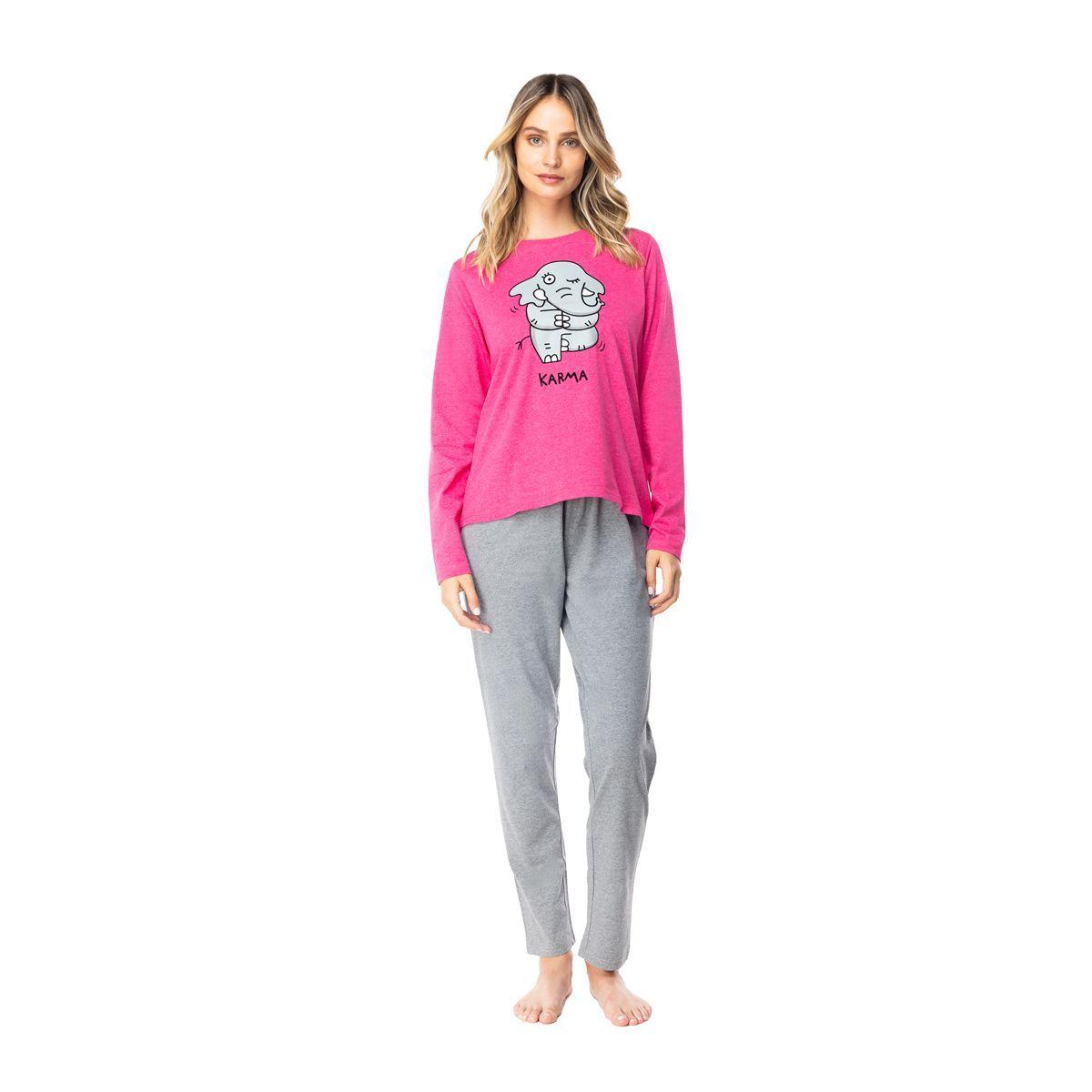 Pijama Largo Algodón Mujer Invierno C1 Top-1