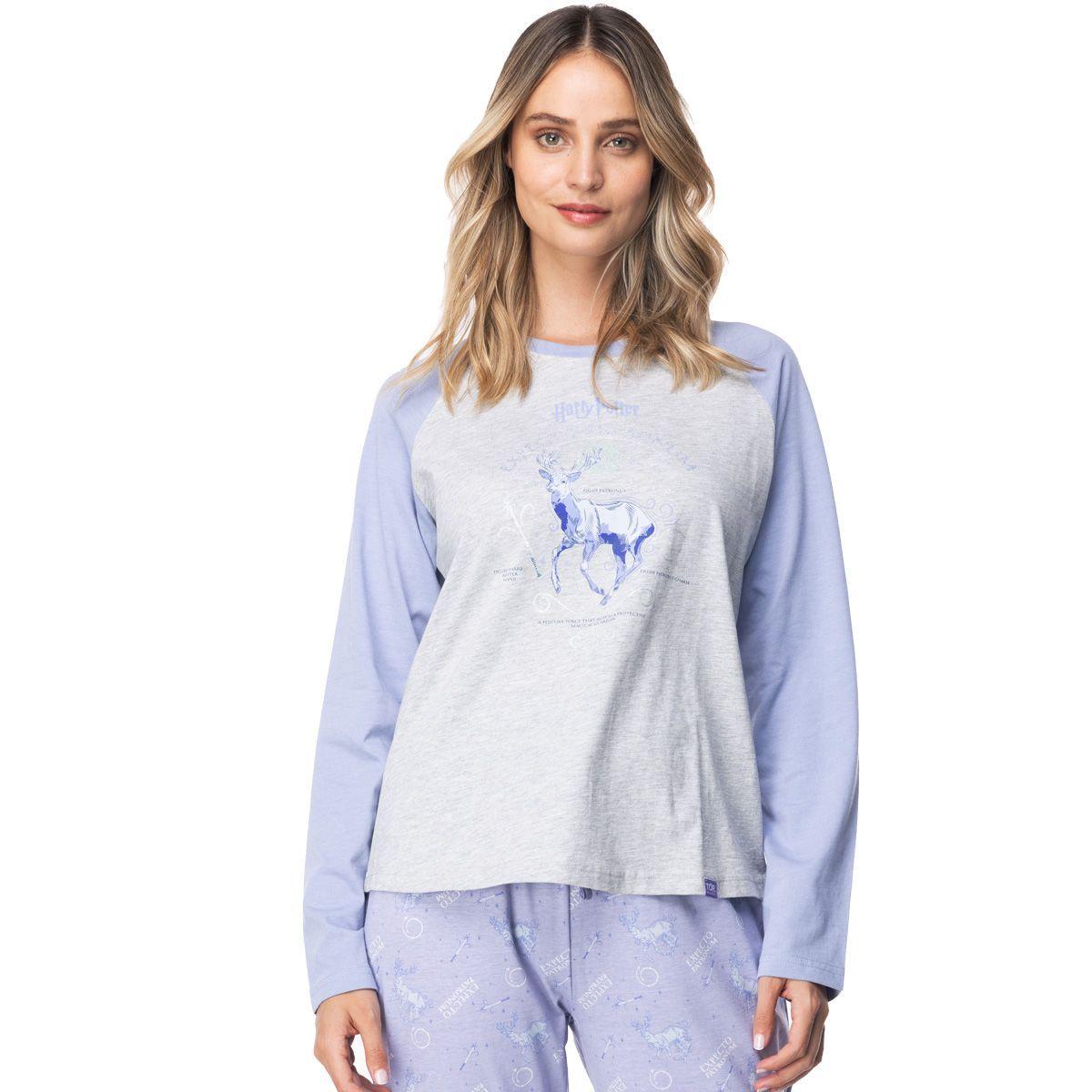 Pijama Largo Algodón Mujer Invierno Harry Potter C1 Top-1