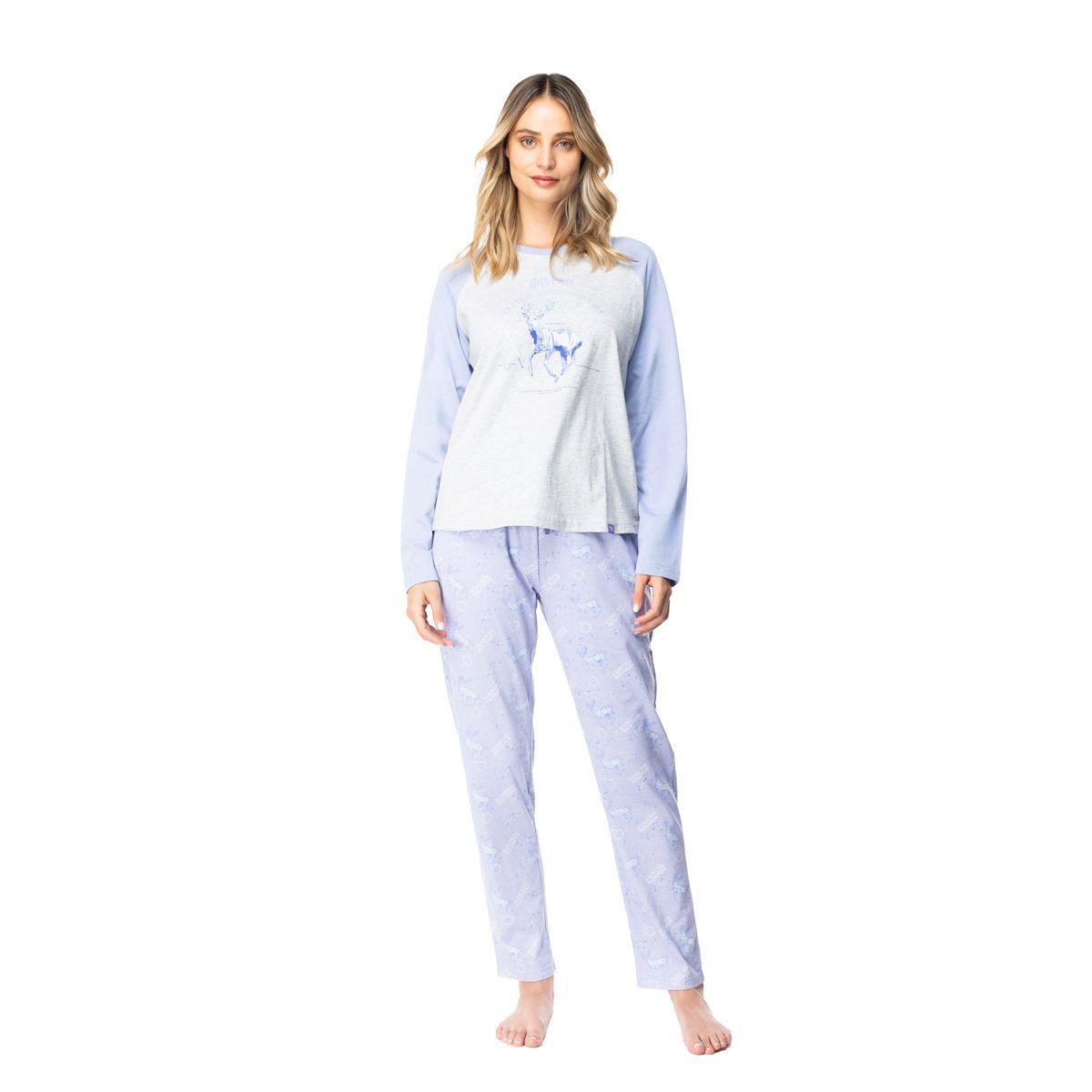Pijama Largo Algodón Mujer Invierno Harry Potter C1 Top-2